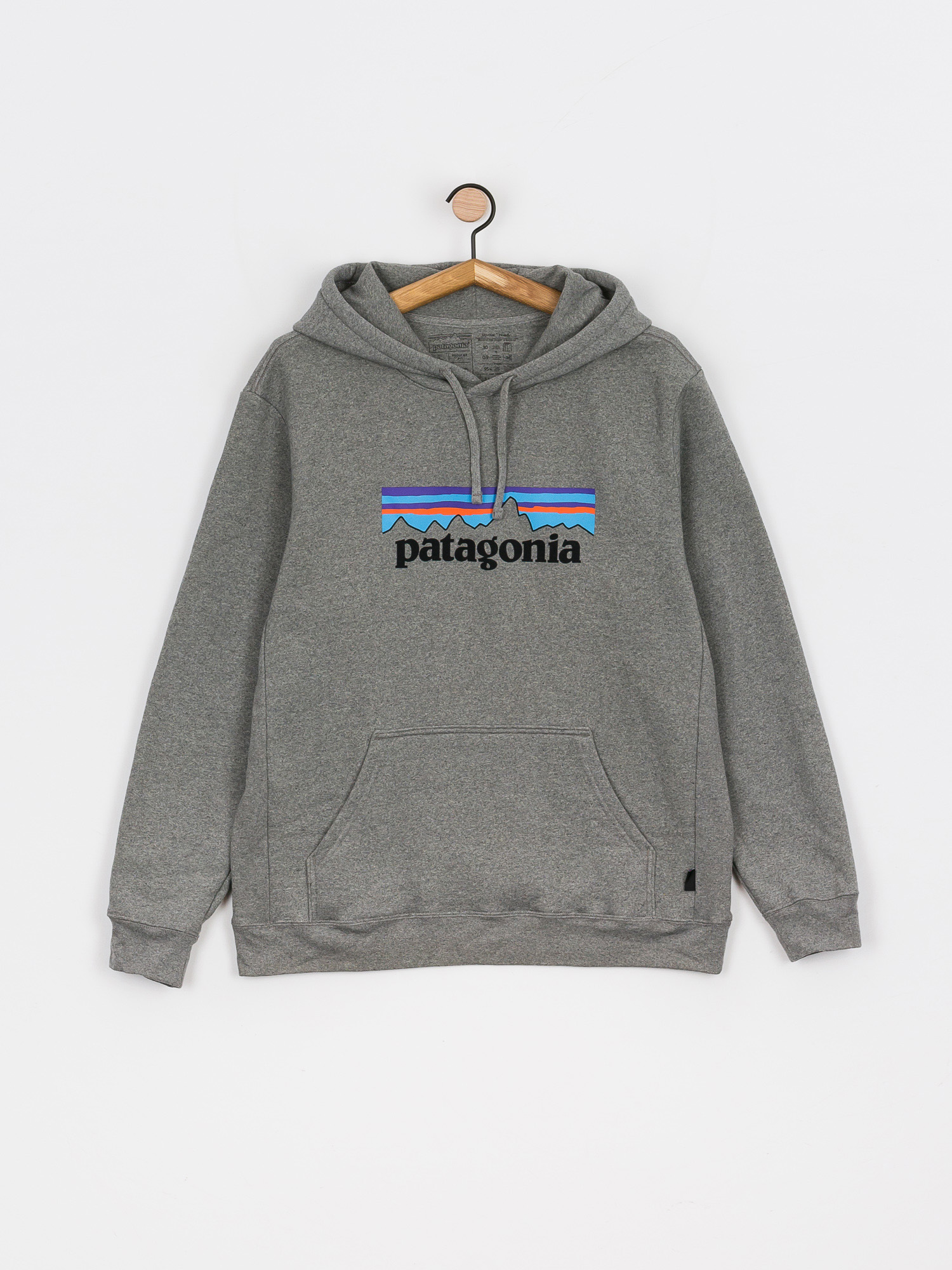 Patagonia Суитшърт с качулка Logo Uprisal HD (gravel heather)