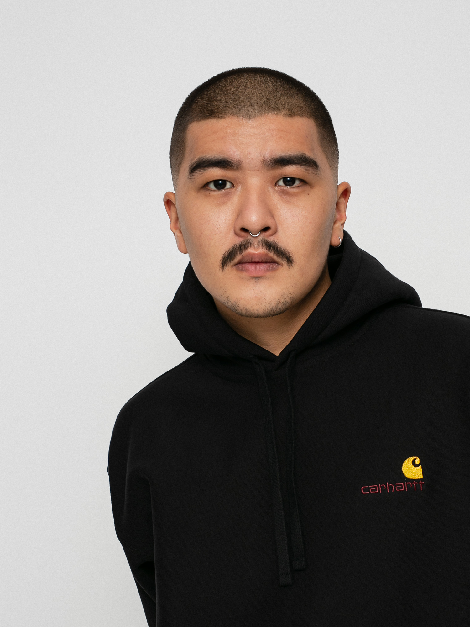 Суитшърт с качулка Carhartt WIP American Script HD (black)