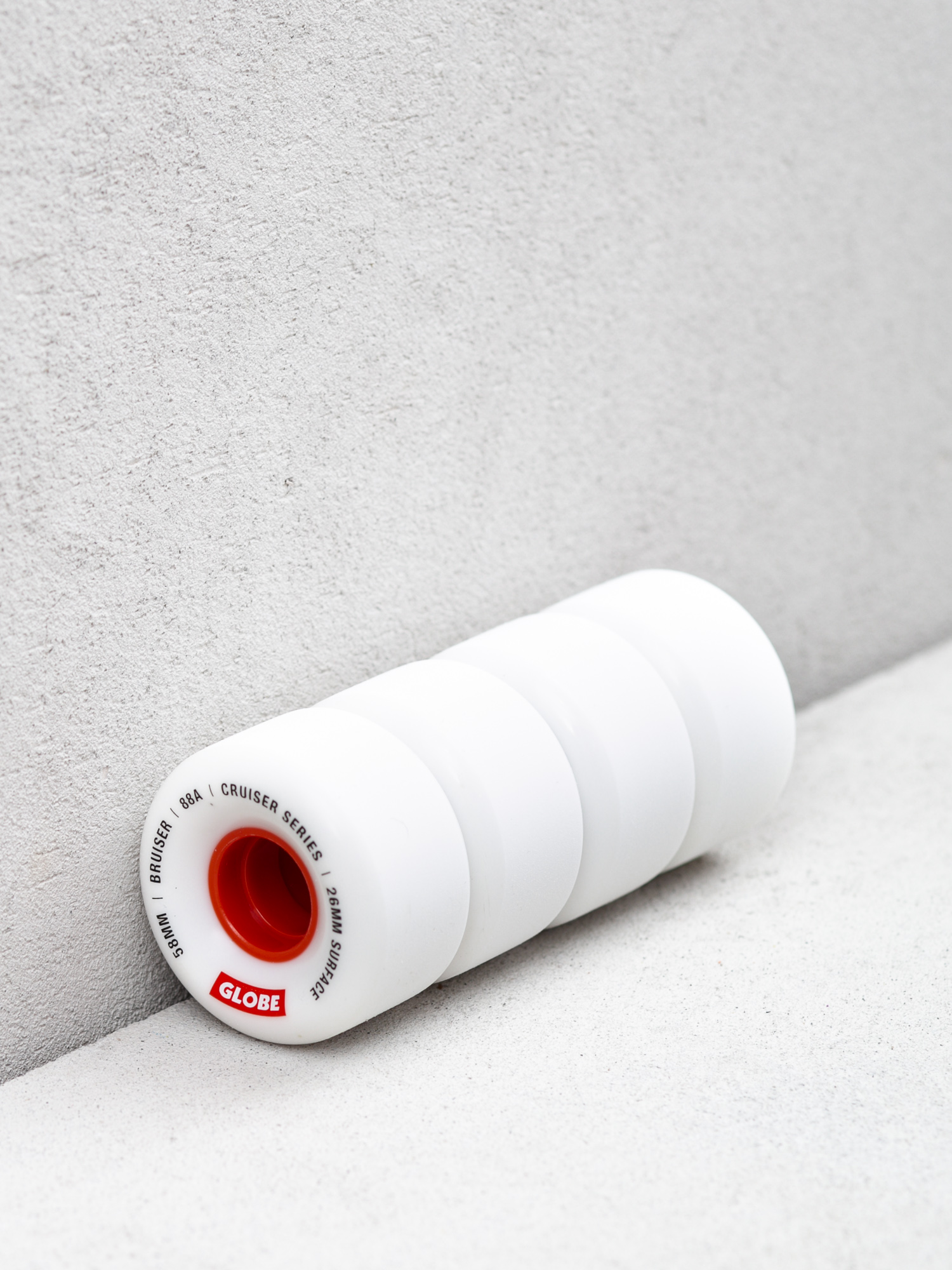 Колелца Globe Bruiser (white/red)