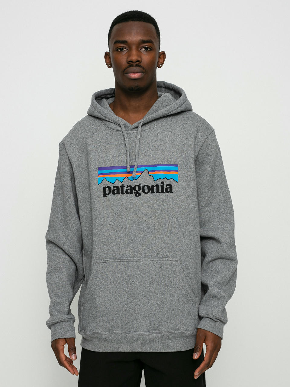 Patagonia Суитшърт с качулка Logo Uprisal HD (gravel heather)