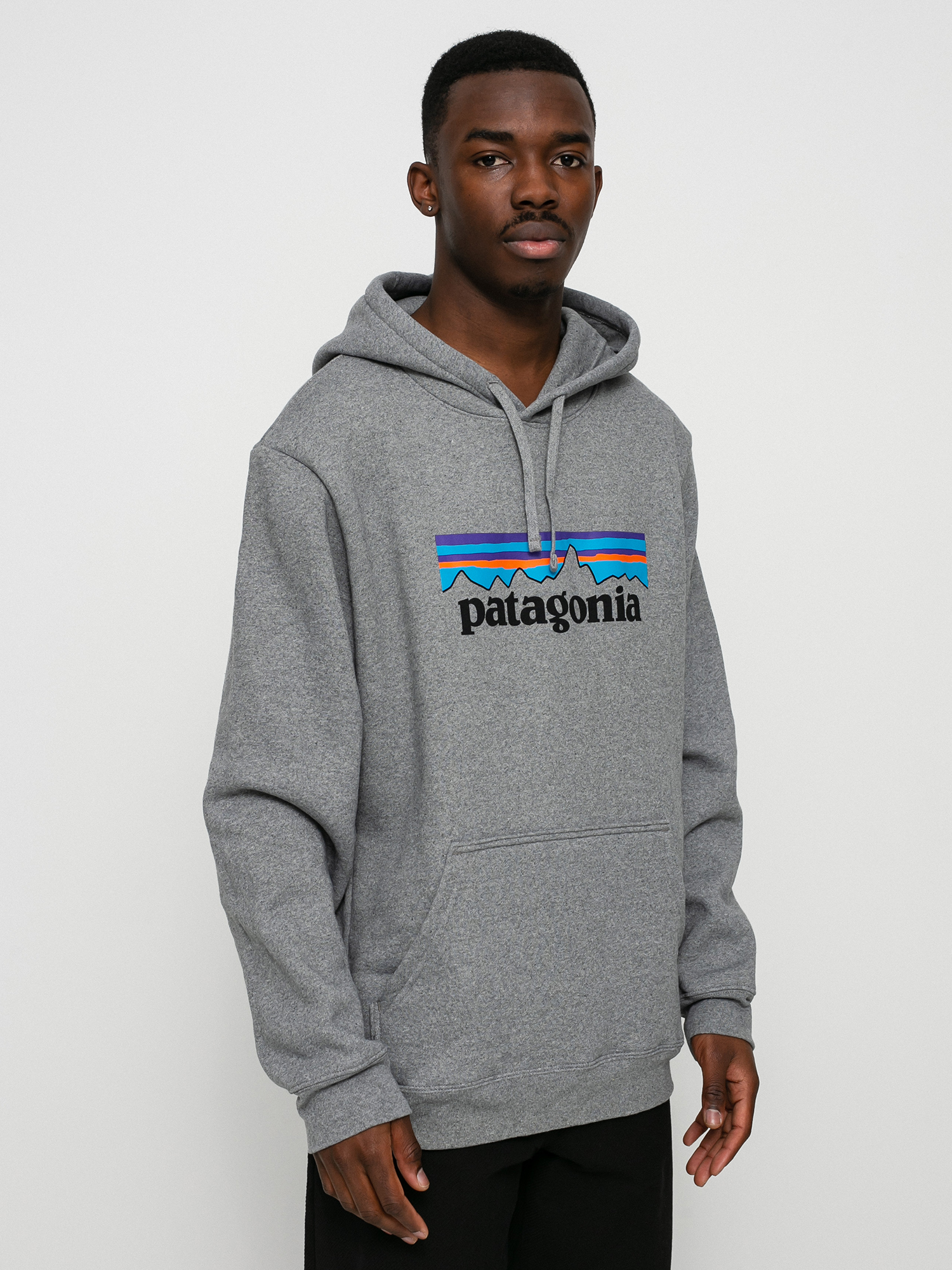 Patagonia Суитшърт с качулка Logo Uprisal HD (gravel heather)