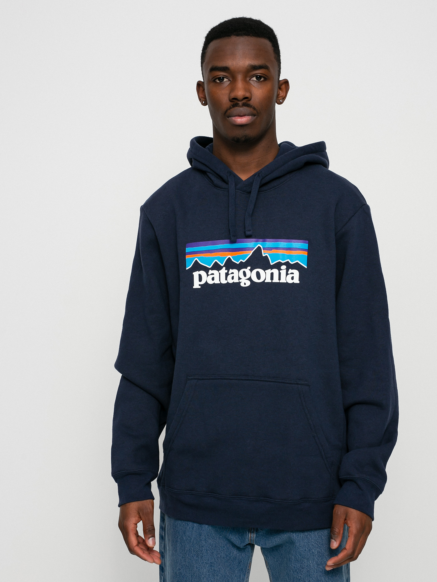 Patagonia Суитшърт с качулка Logo Uprisal HD (new navy)