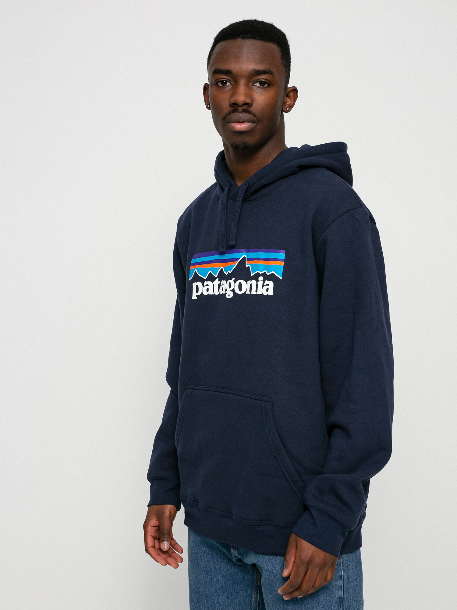 Patagonia Суитшърт с качулка Logo Uprisal HD (new navy)