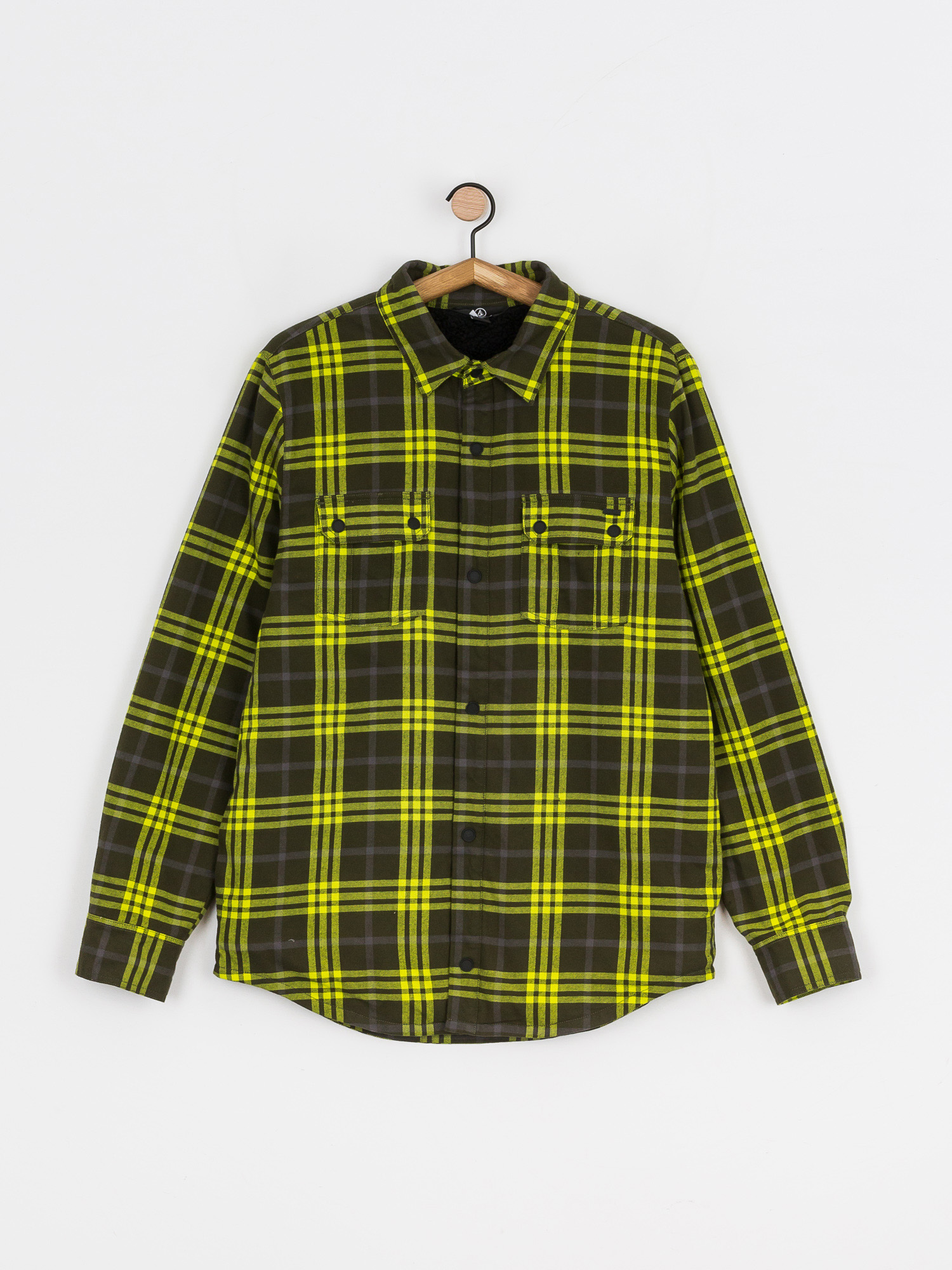 Сноуборд яке Volcom Sherpa Flannel (black green)