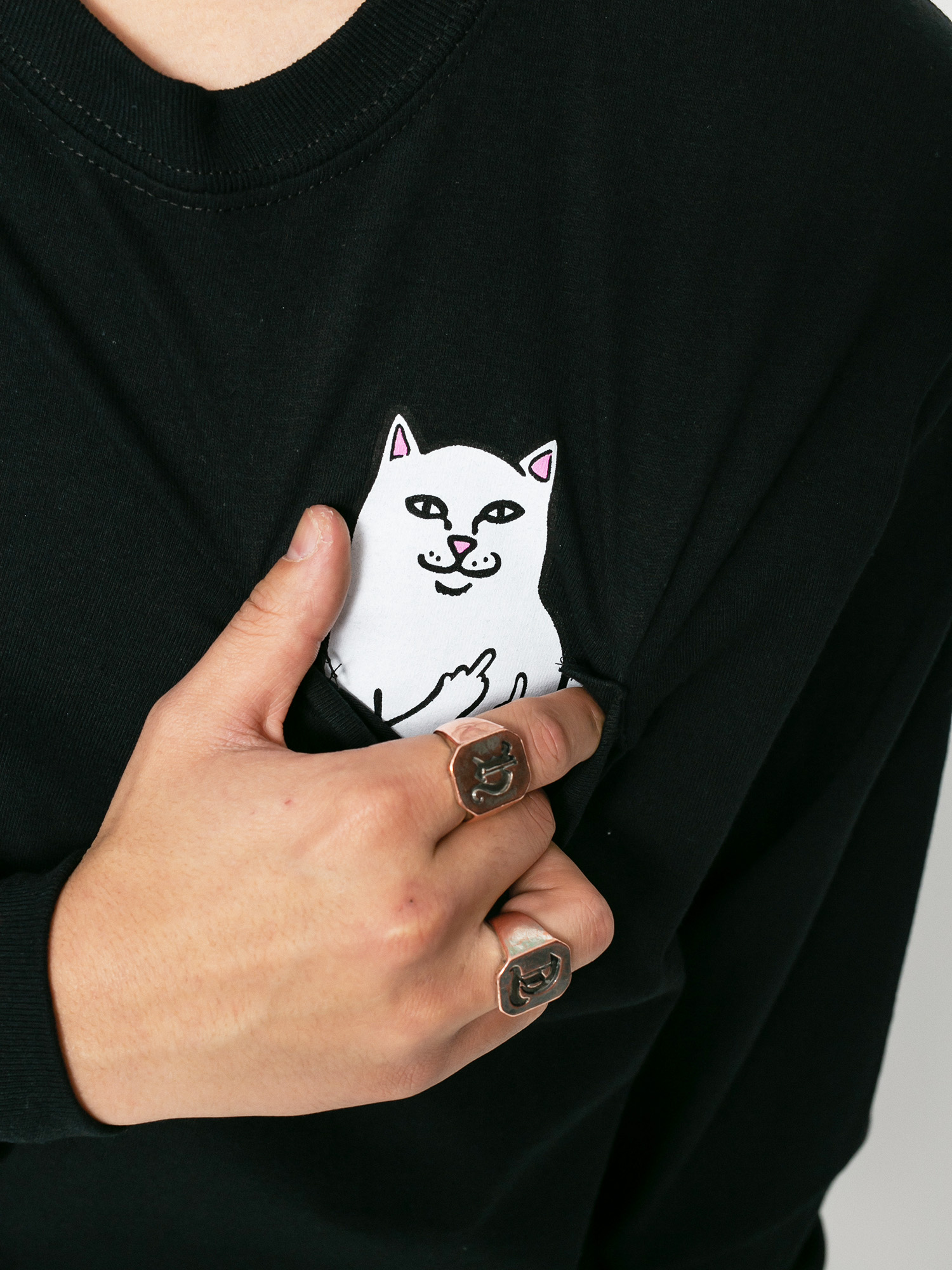 Longsleeve RipNDip Lord Nermal Pocket (black)