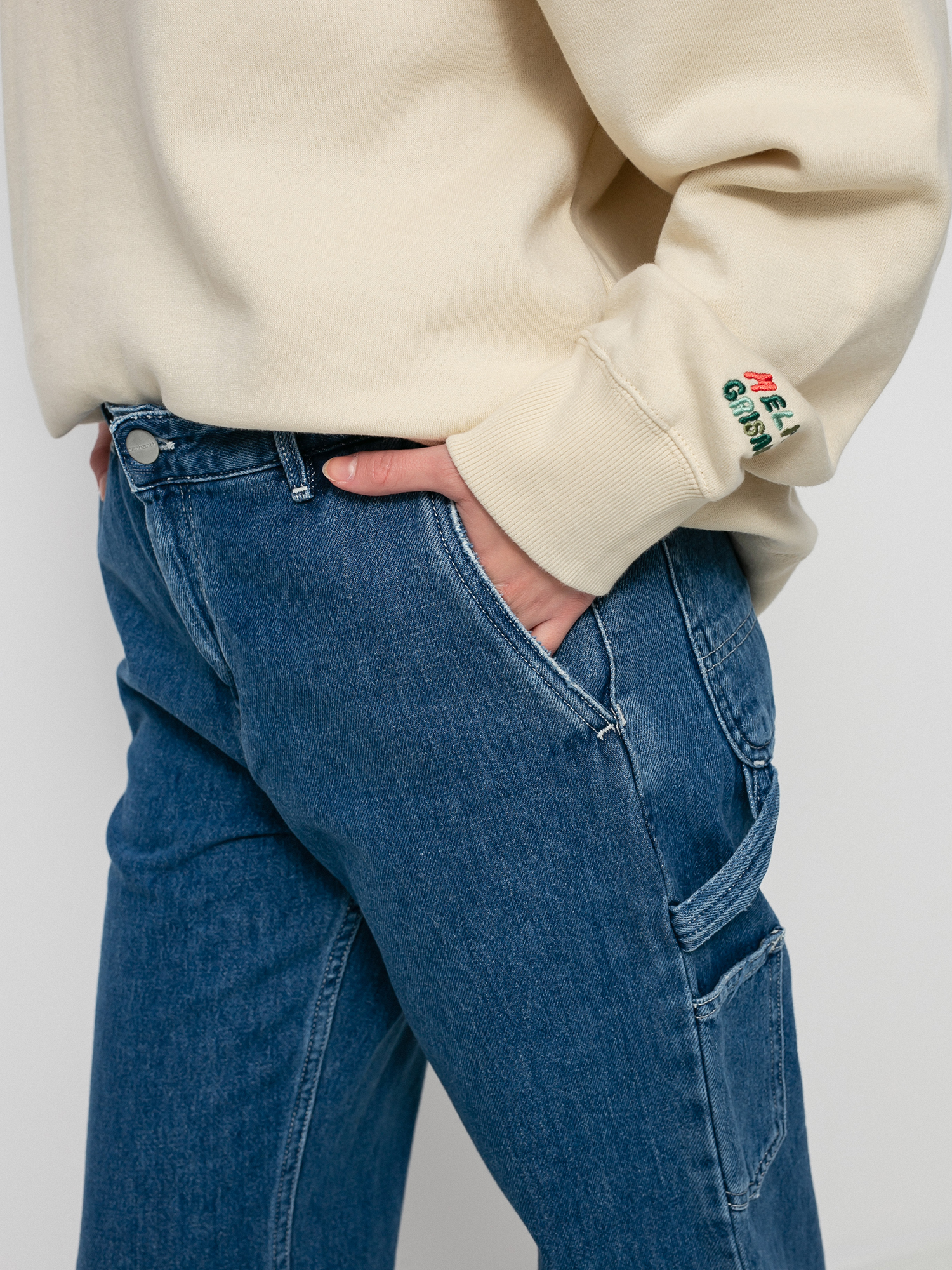 Панталони Carhartt WIP Pierce Wmn (blue)