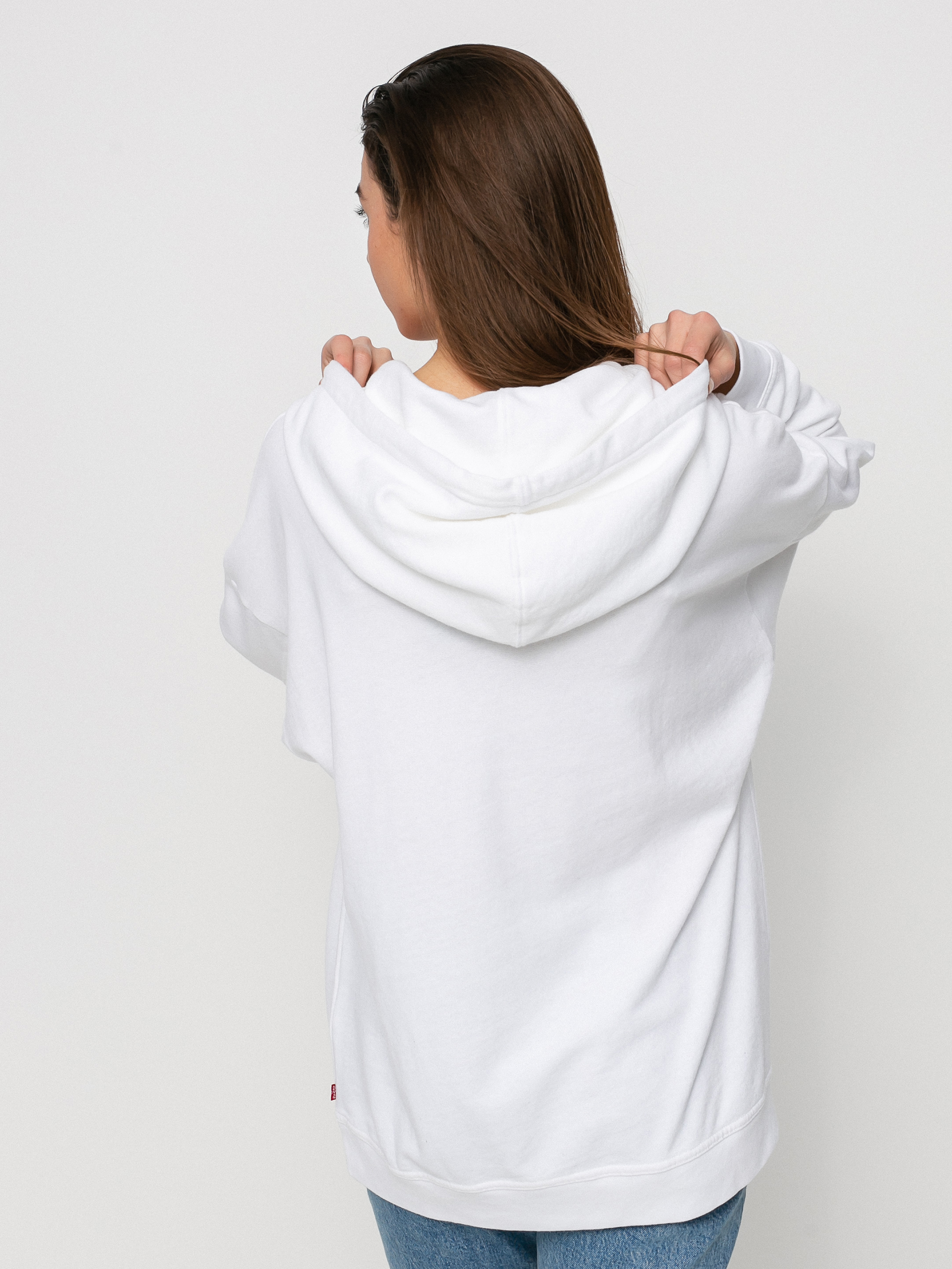 Суитшърт с качулка Levi's® Graphic Rider HD Wmn (daisy chest hit white)