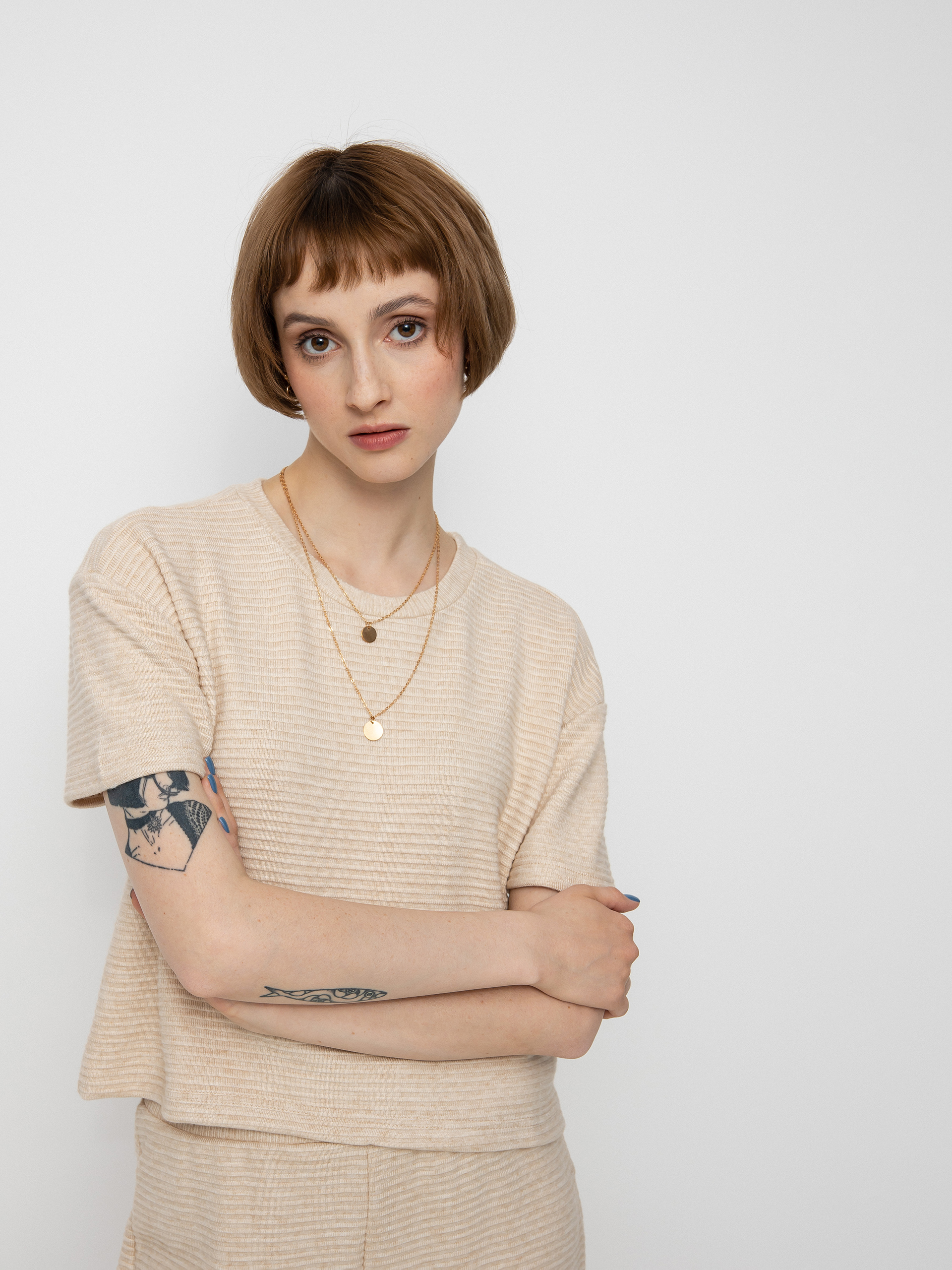 Тениска Brixton Bandera Boxy Top Wmn (heather soft pink)