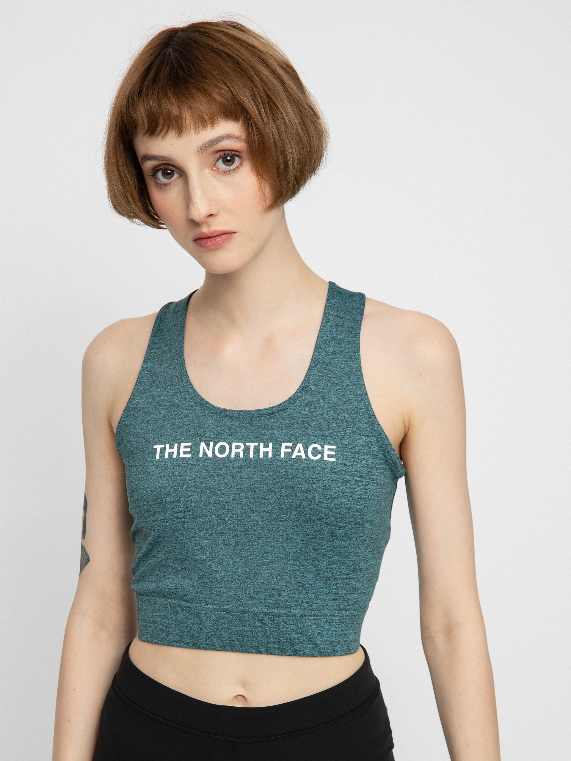 Тениска The North Face Ma Tanklette Wmn (goblnblublkheather/tnfblk)