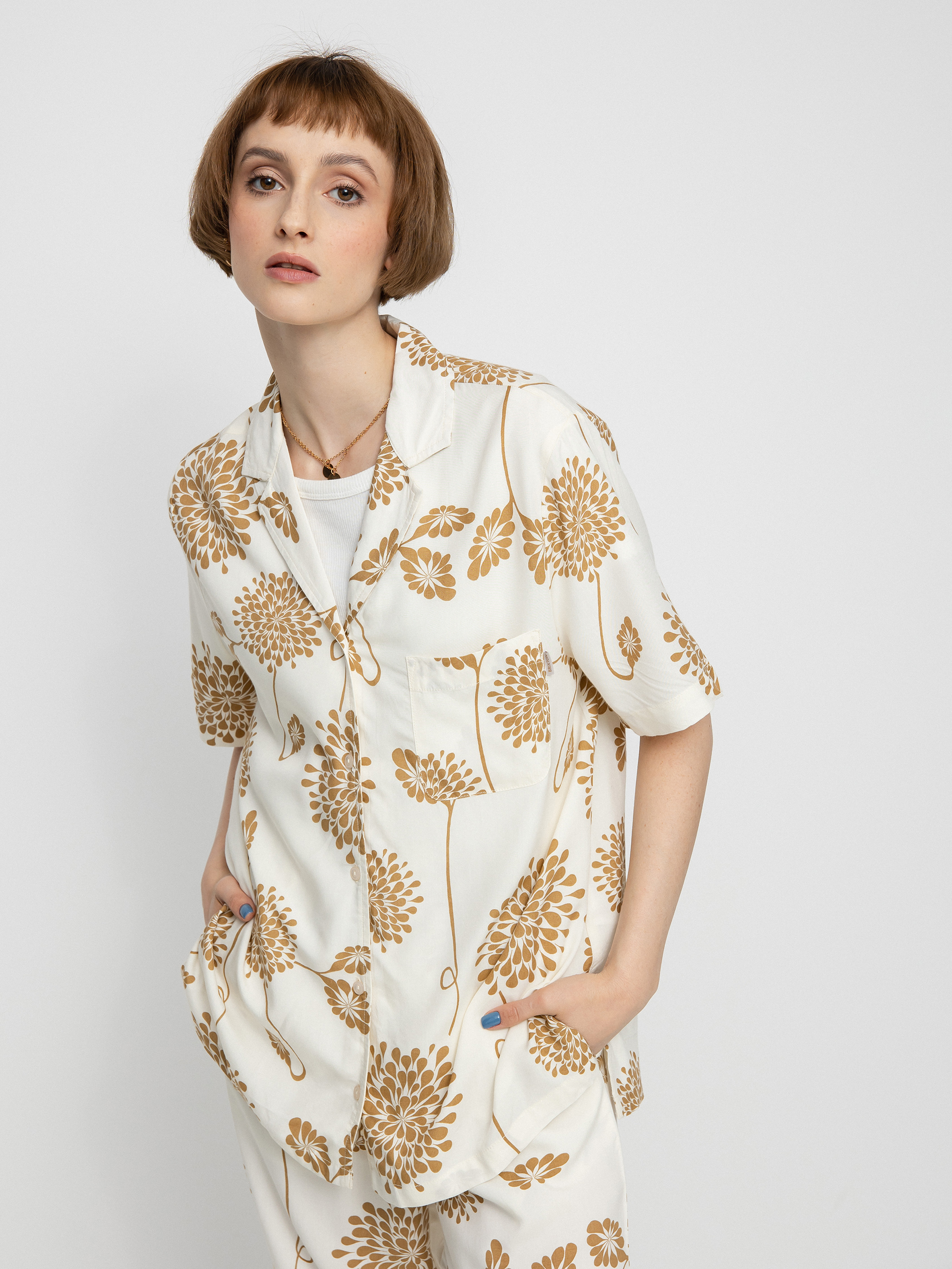 Риза Brixton Bunker Garden Floral Bf Wmn (dove)