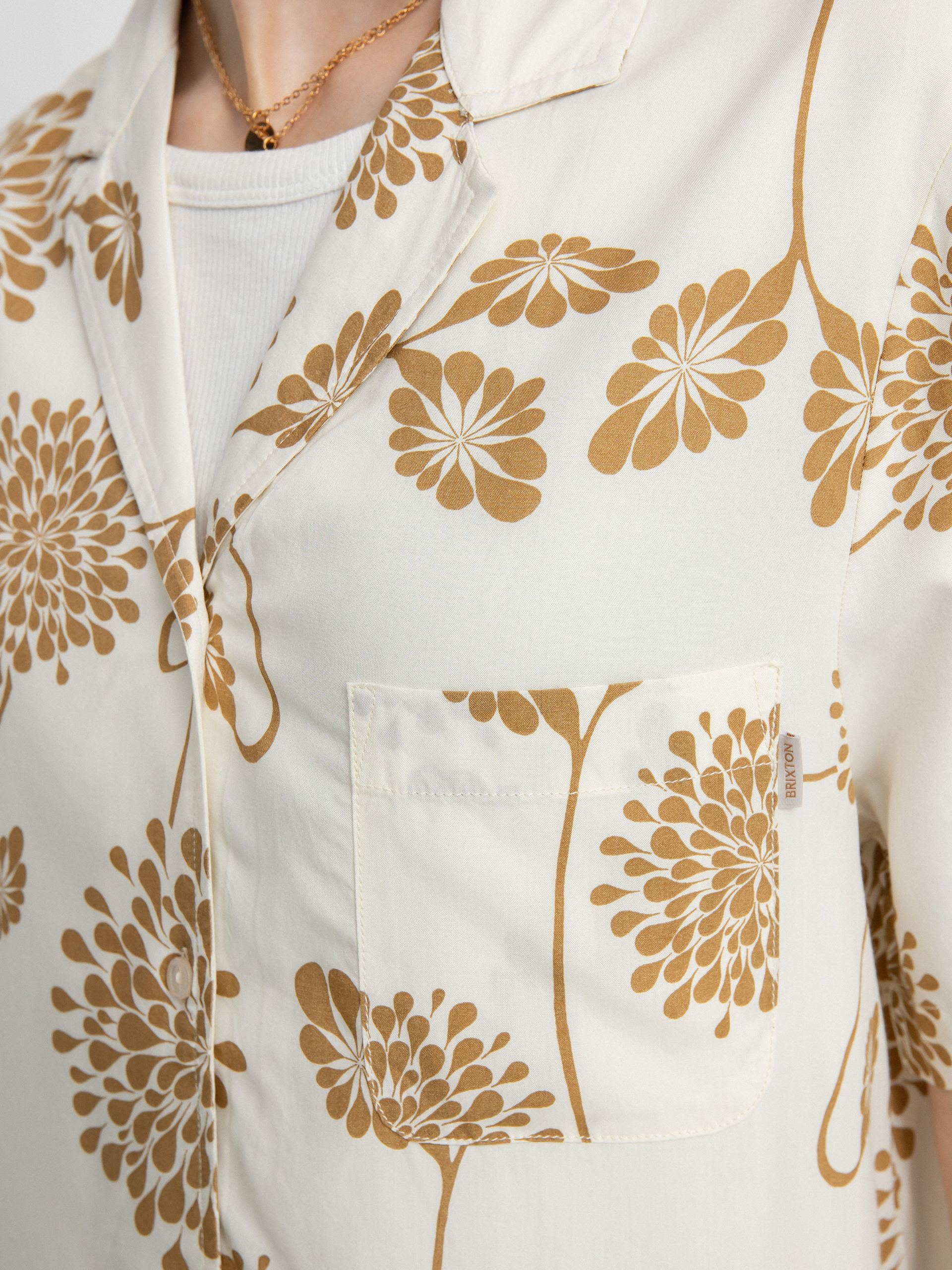 Риза Brixton Bunker Garden Floral Bf Wmn (dove)