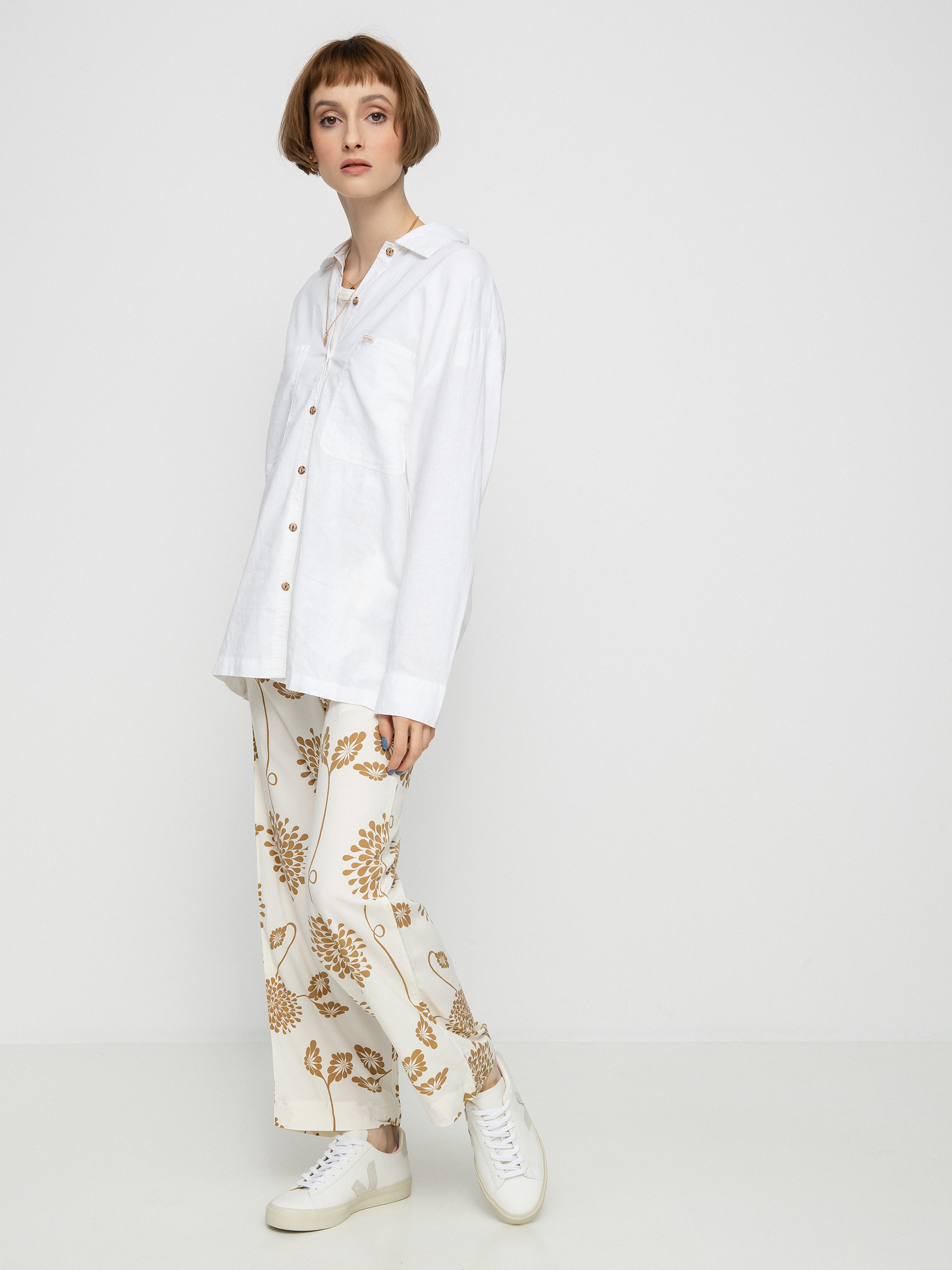 Риза Brixton Bowery Overshirt Wmn (white)