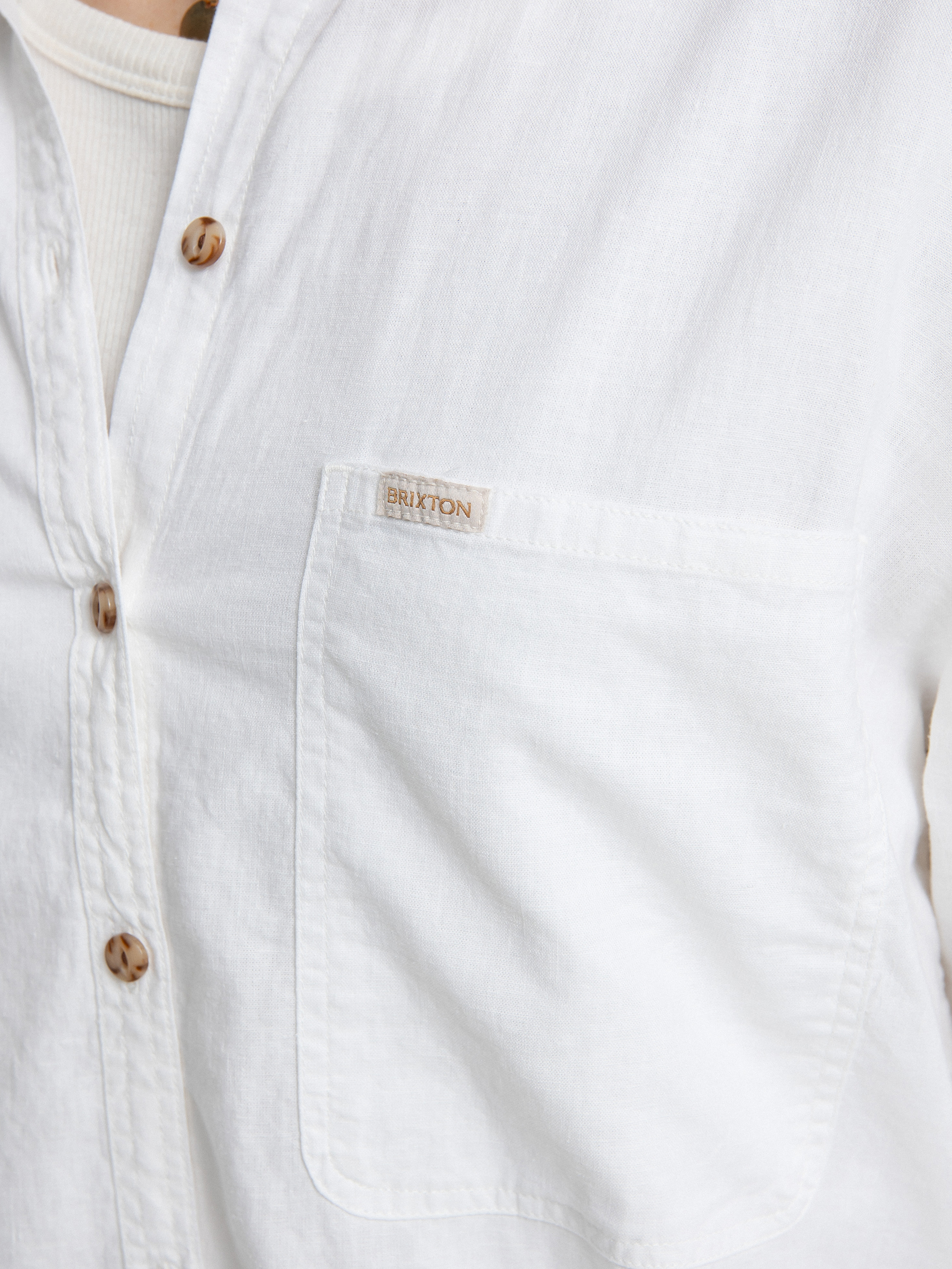Риза Brixton Bowery Overshirt Wmn (white)