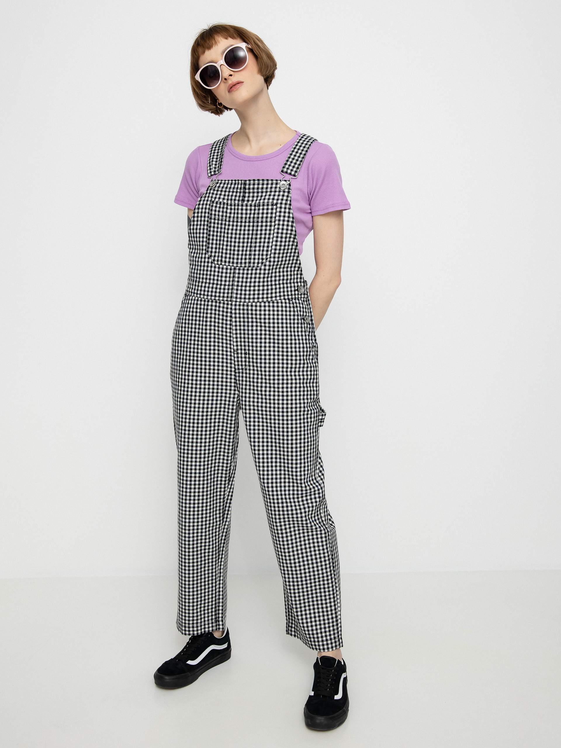 Панталони Brixton Christina Crop Overall Wmn (black gingham)