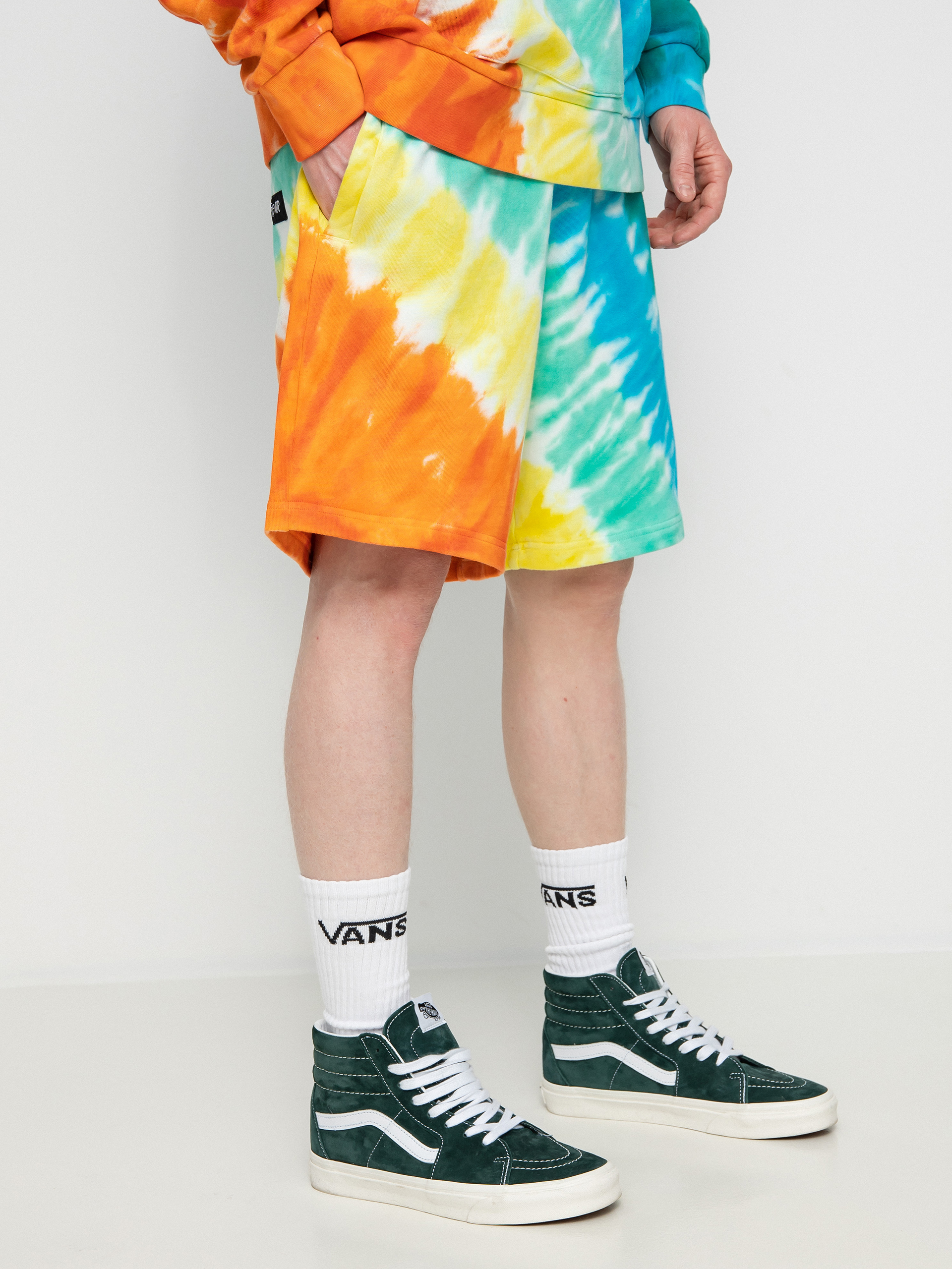 Къси панталони RipNDip Prisma (teal rainbow dye)