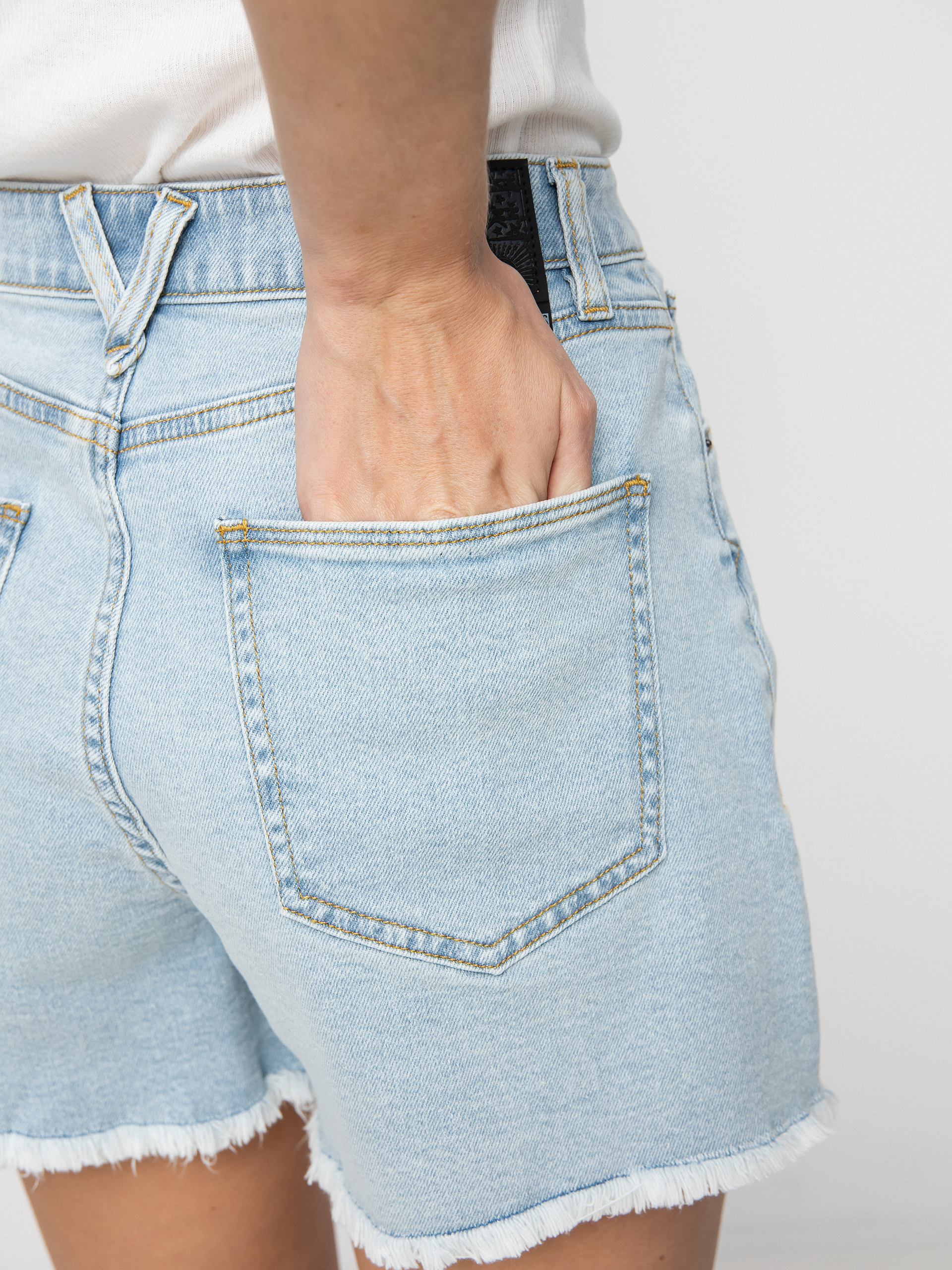 Къси панталони Volcom Stn Step Hirise Wmn (thrifter blue light)