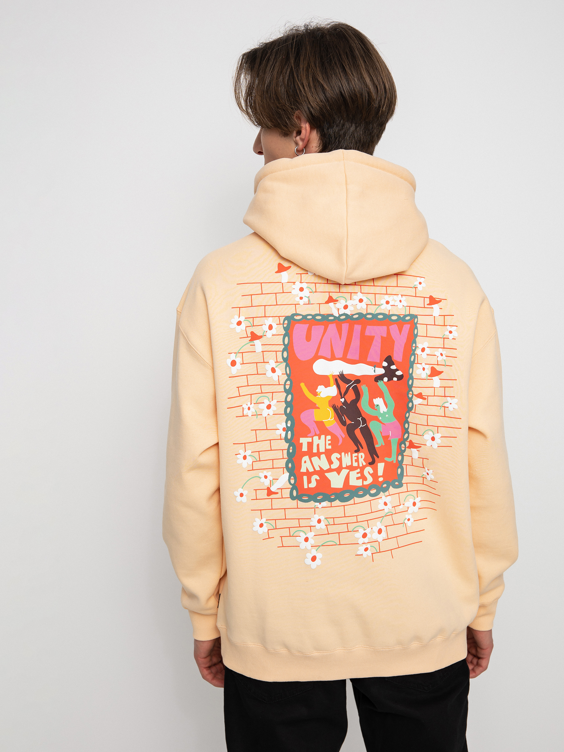 Суитшърт с качулка Volcom Egle Zvirblyte HD (cream blush)