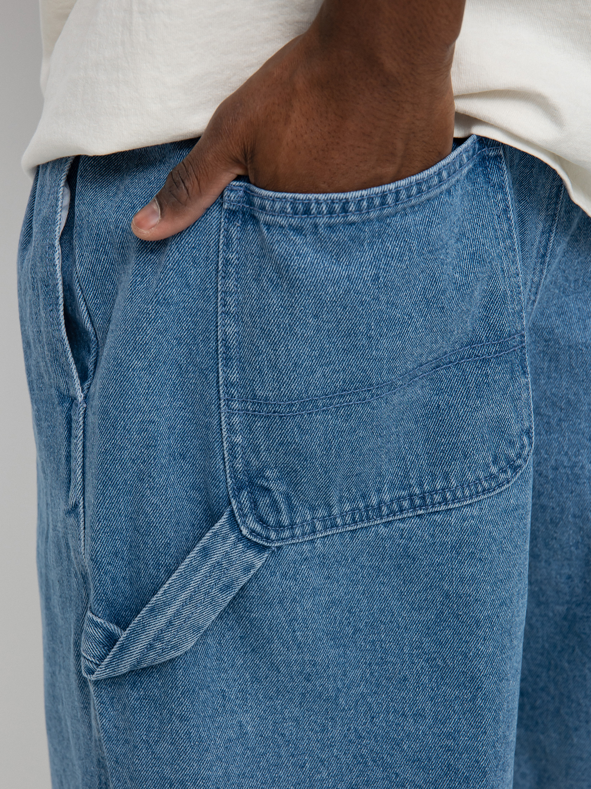 Къси панталони OBEY Easy Denim Carpenter (light indigo)