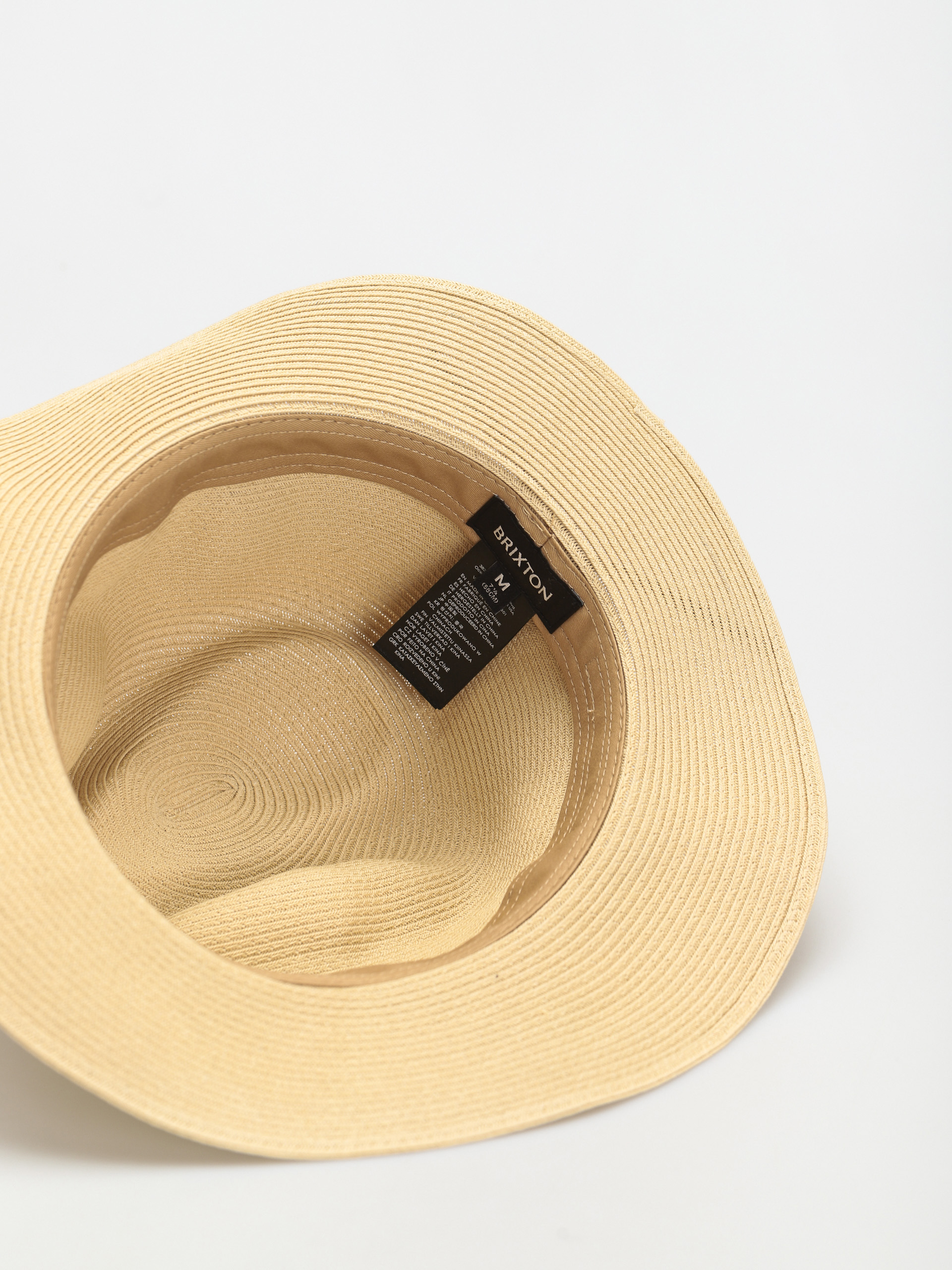 Шапка с периферия Brixton Wesley Straw Packable Fedora (tan)