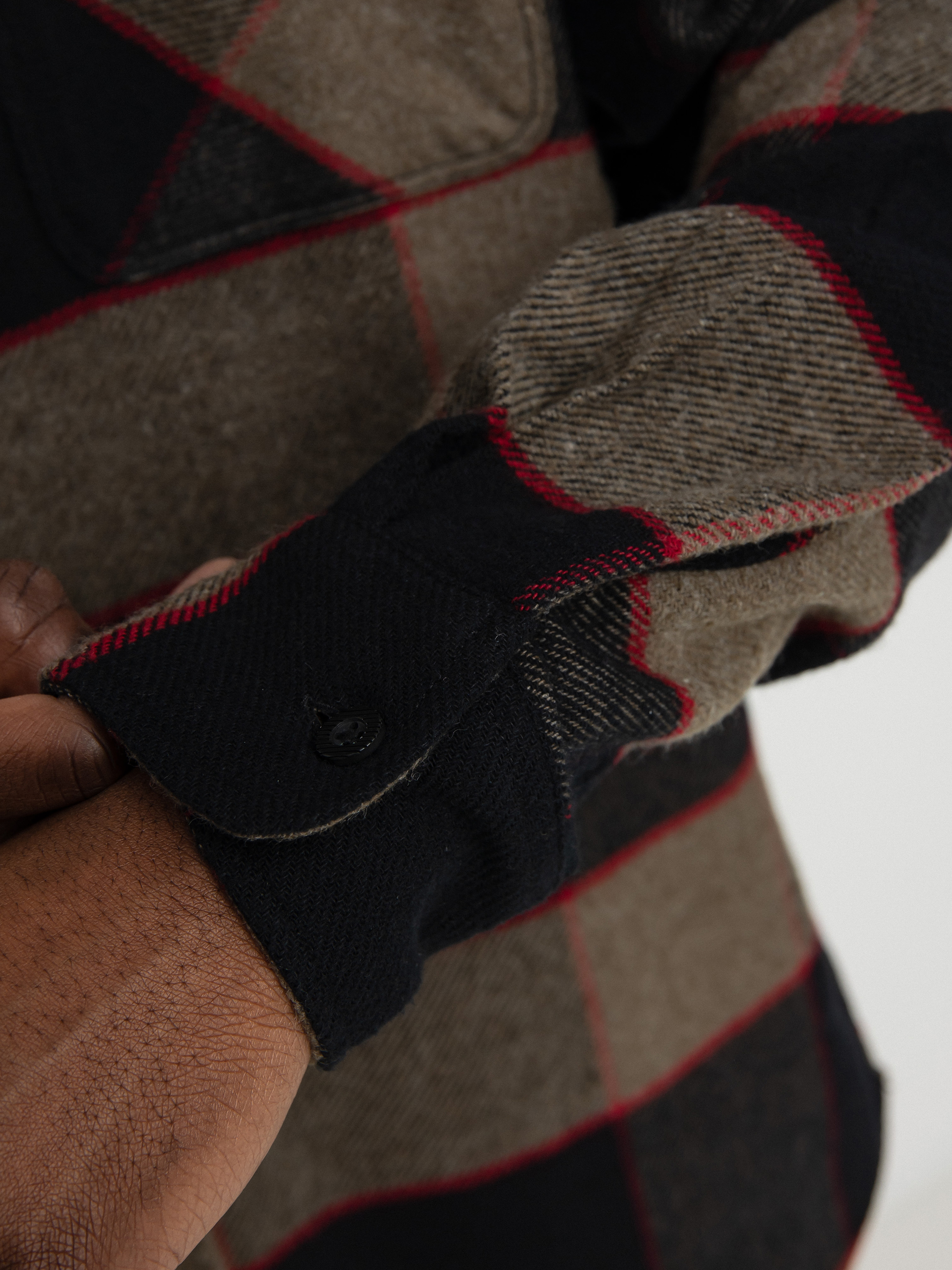 Риза Brixton Bowery Flannel Ls (heather grey/charcoal)