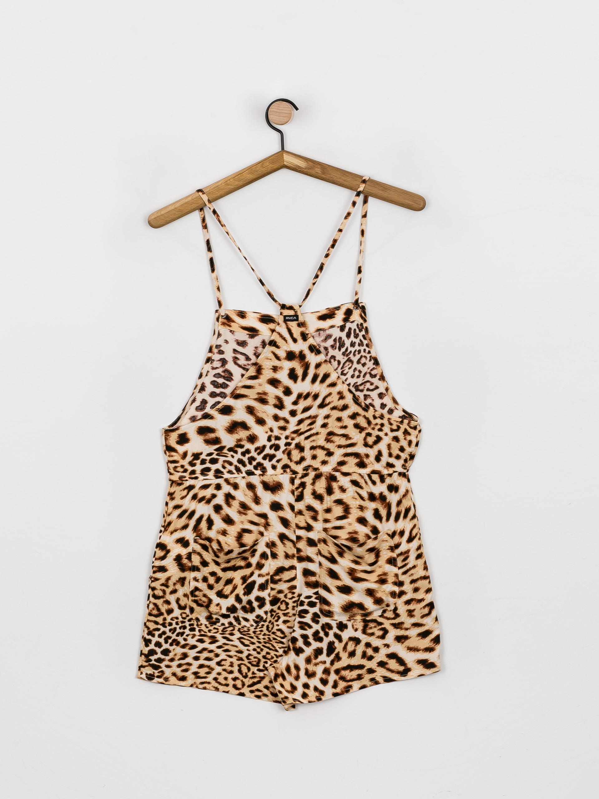 Дамски RVCA комбинезон Ogrodniczki Laidback Romper (light brown)