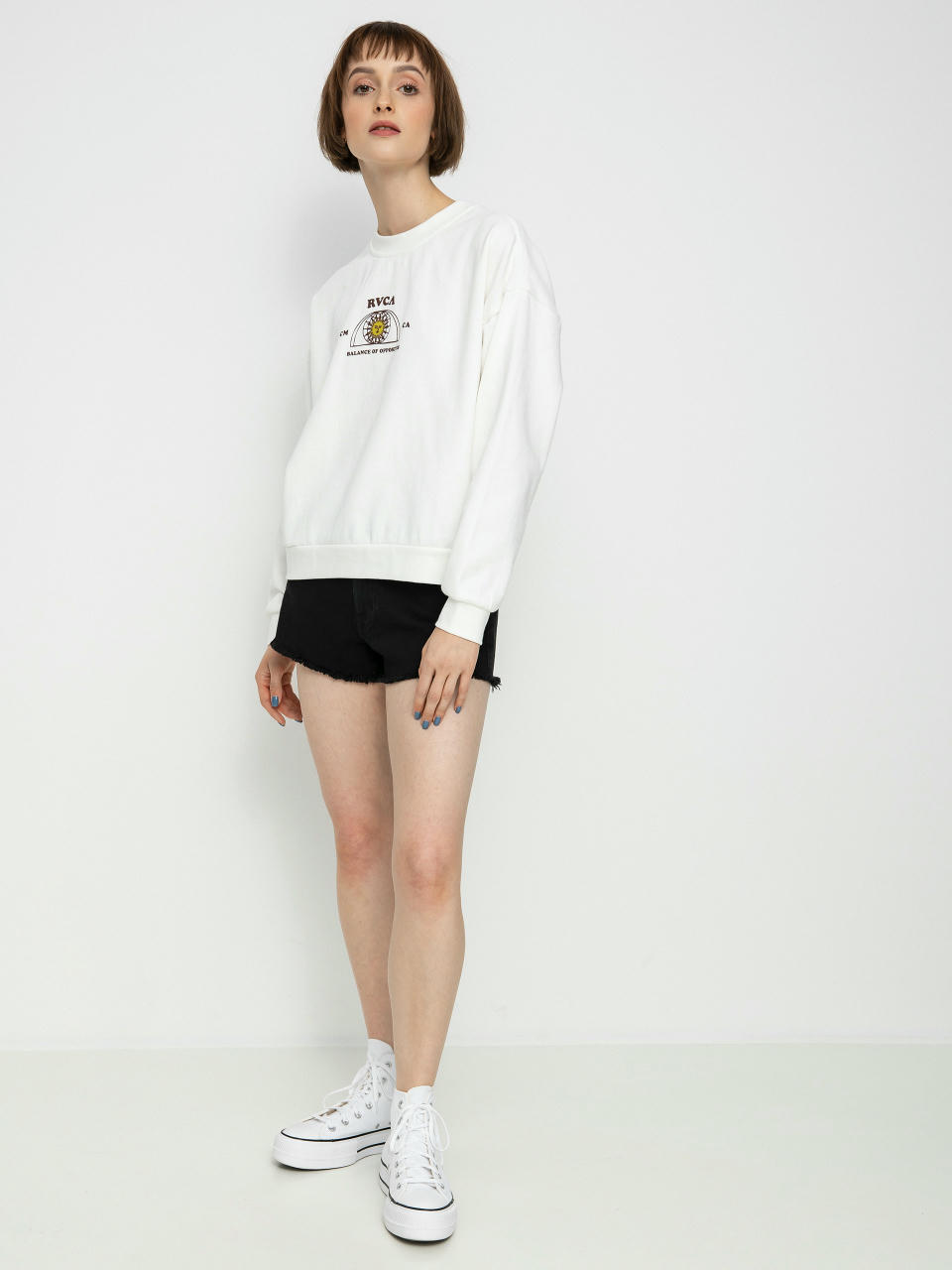 Суитшърт RVCA West Crew Wmn (vintage white)