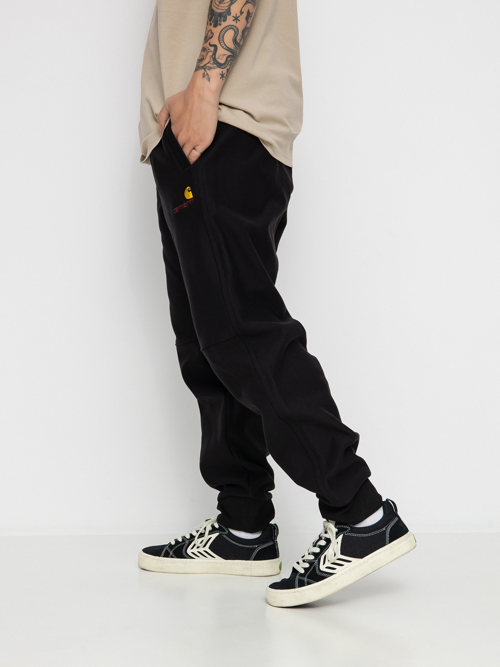 Панталони Carhartt WIP American Script Jogging (black)