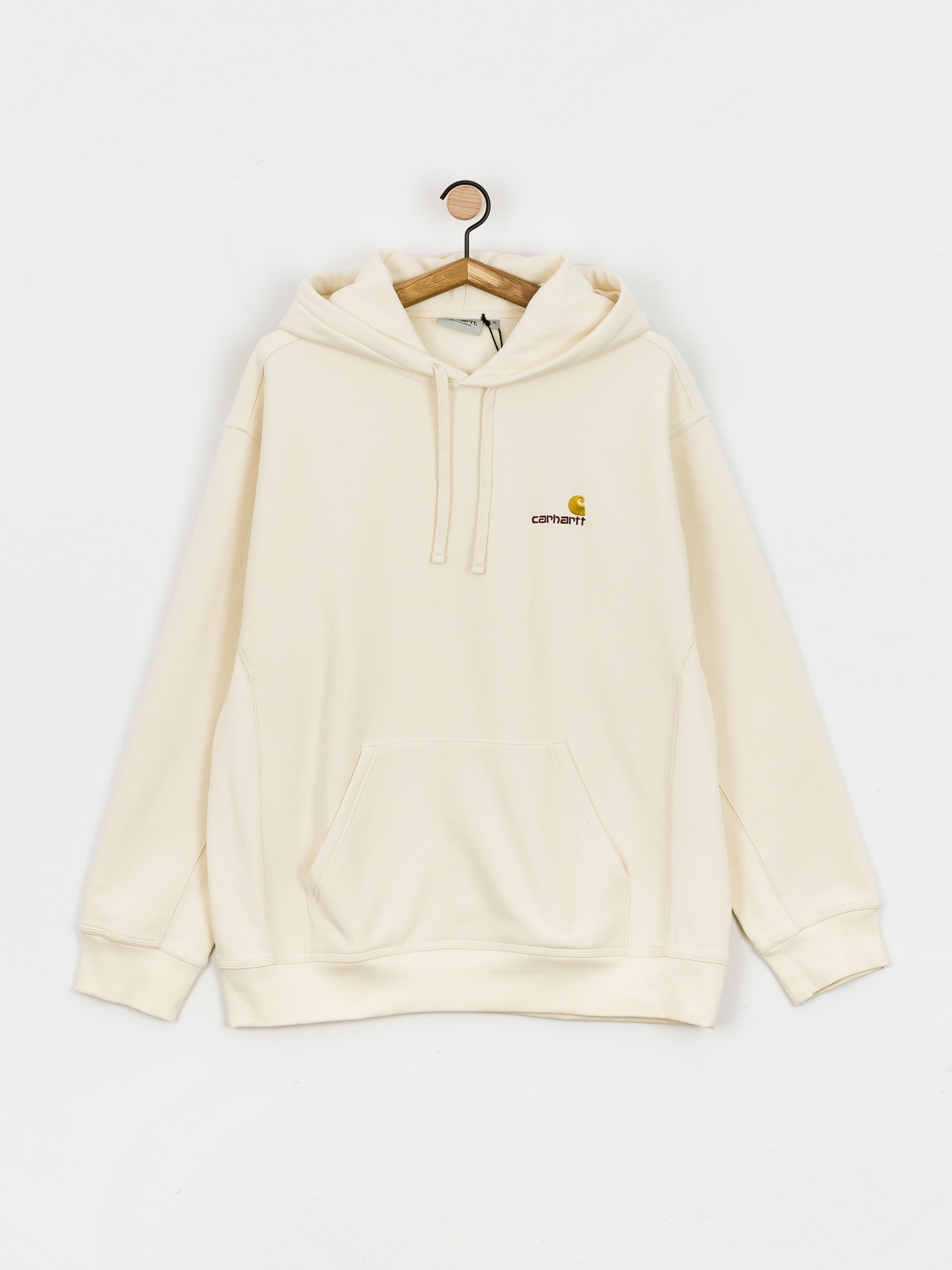 Суитшърт с качулка Carhartt WIP American Script HD (natural)