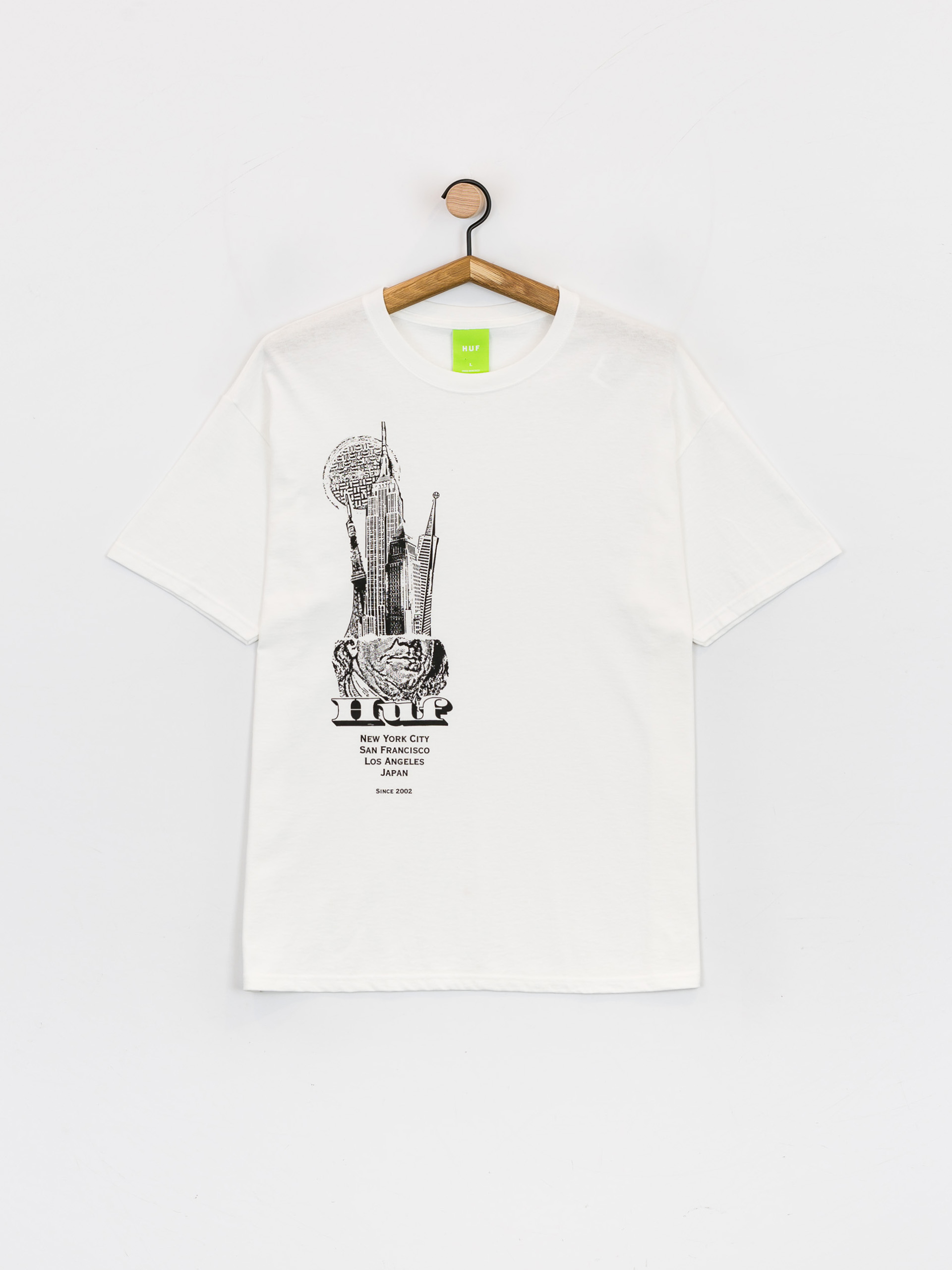 HUF Тениска Skyscrapers (white)