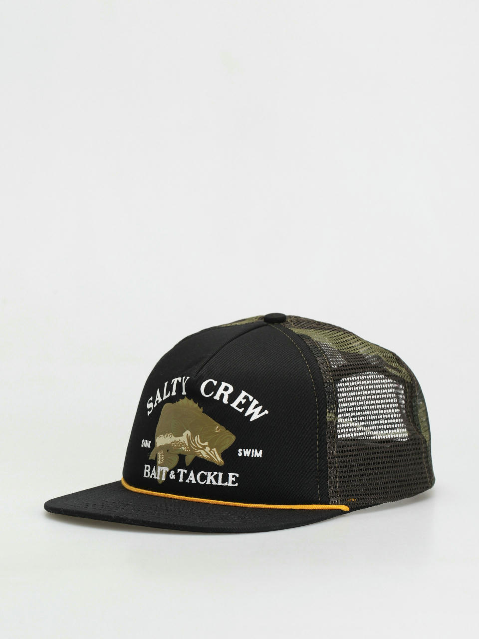 Salty Crew Шапка с козирка Bass Man Trucker (black camo)