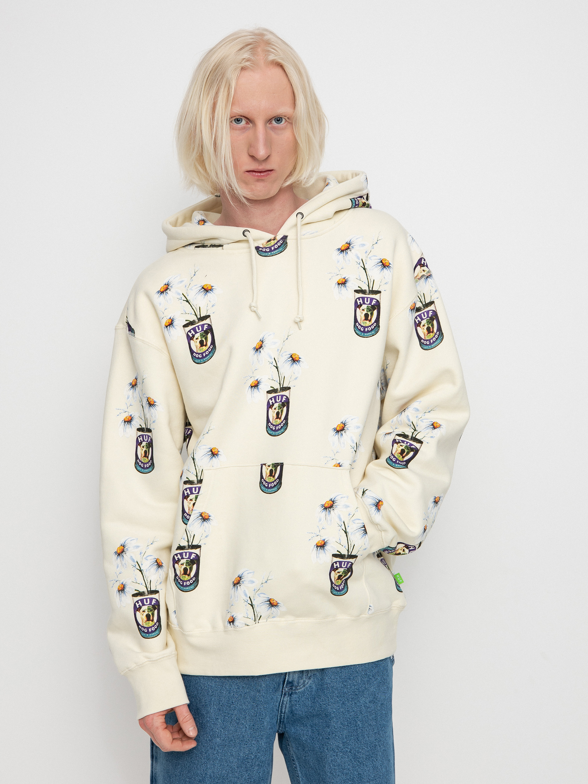 HUF Суитшърт с качулка Canned HD (off white)