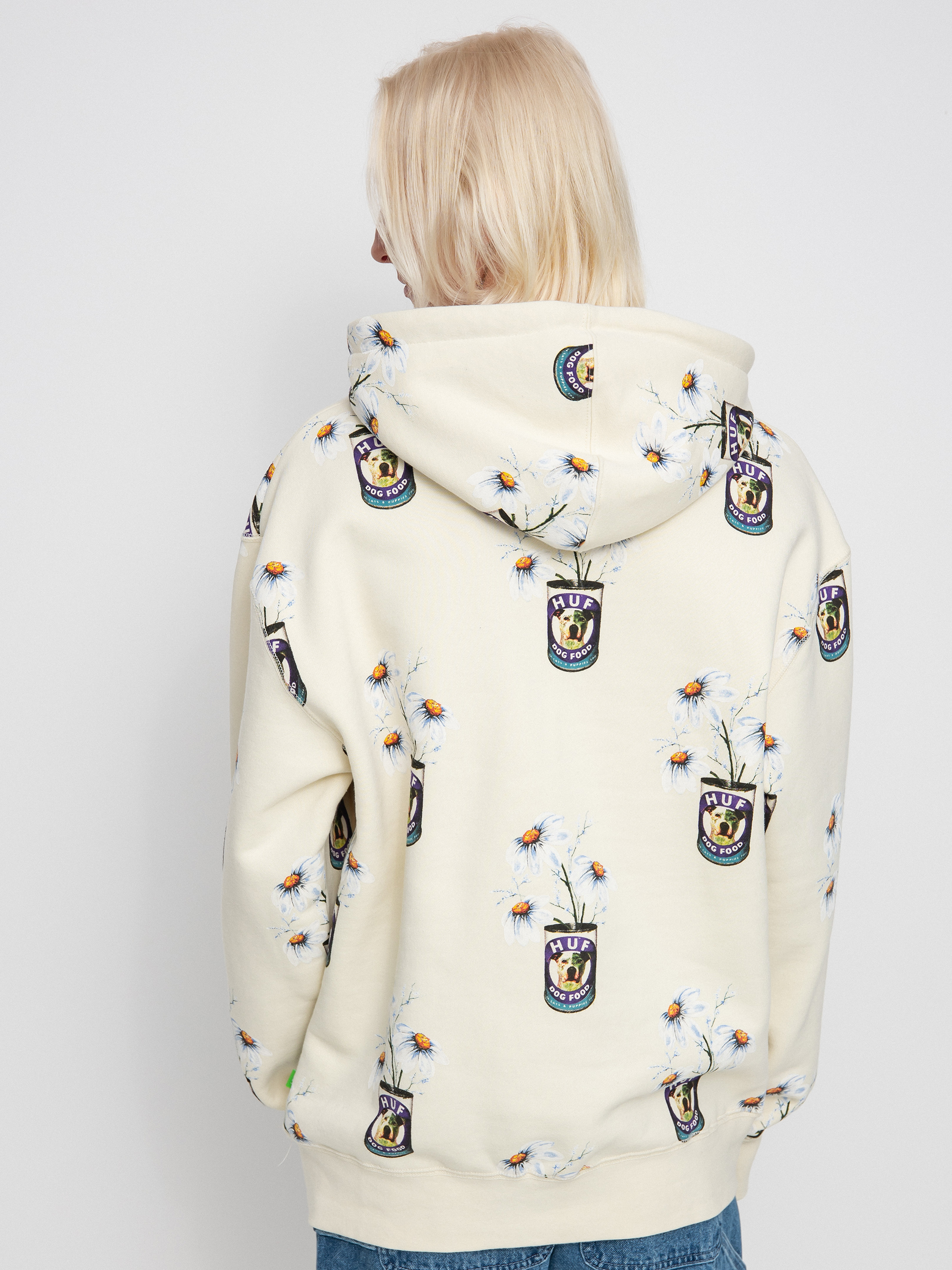 HUF Суитшърт с качулка Canned HD (off white)