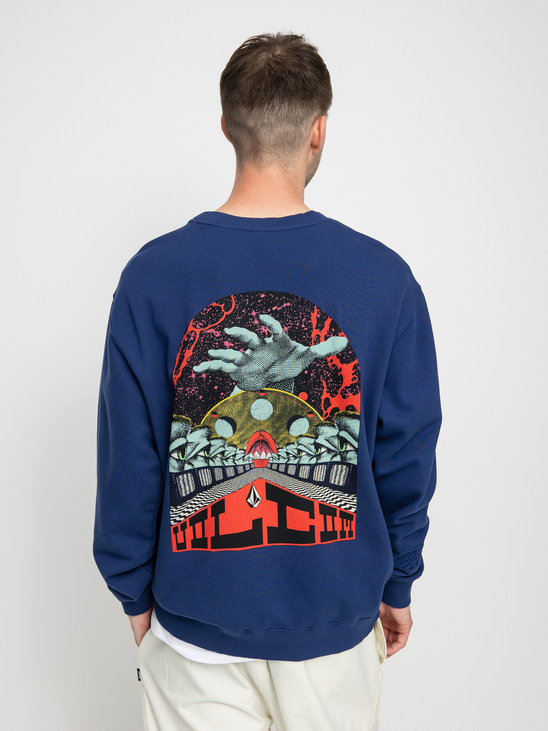 Volcom Суитшърт Elzo Durt Crew (blueprint)