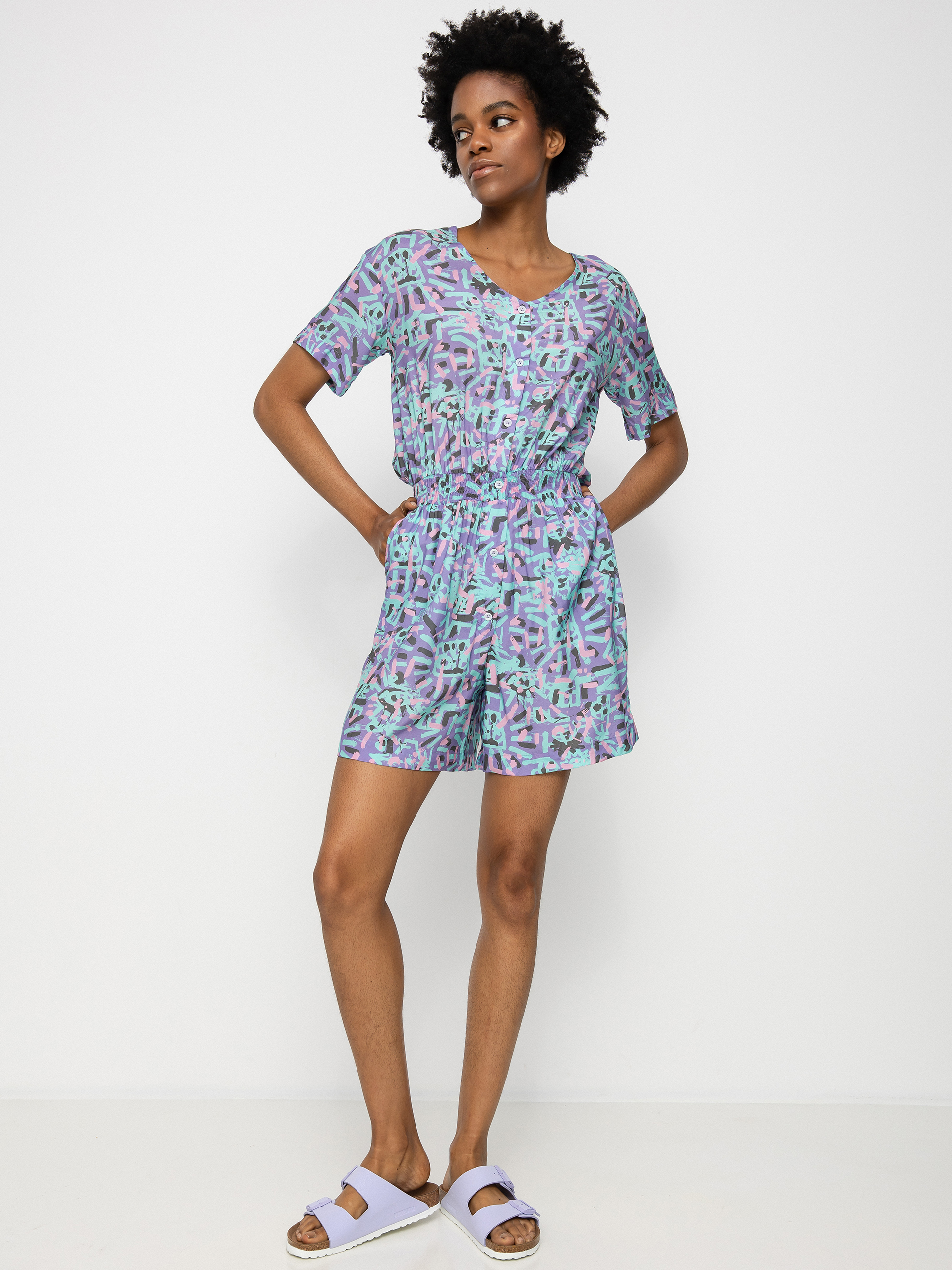 Quiksilver Рокля Kombinezon X Stranger Things Lenora Woven Romper Wmn (lenora warpaint marlin)