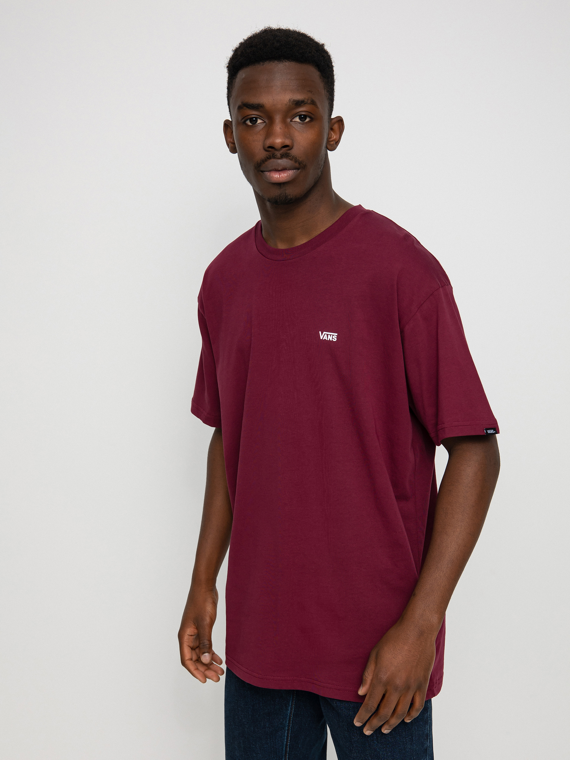Vans Тениска Left Chest Logo (burgundy)