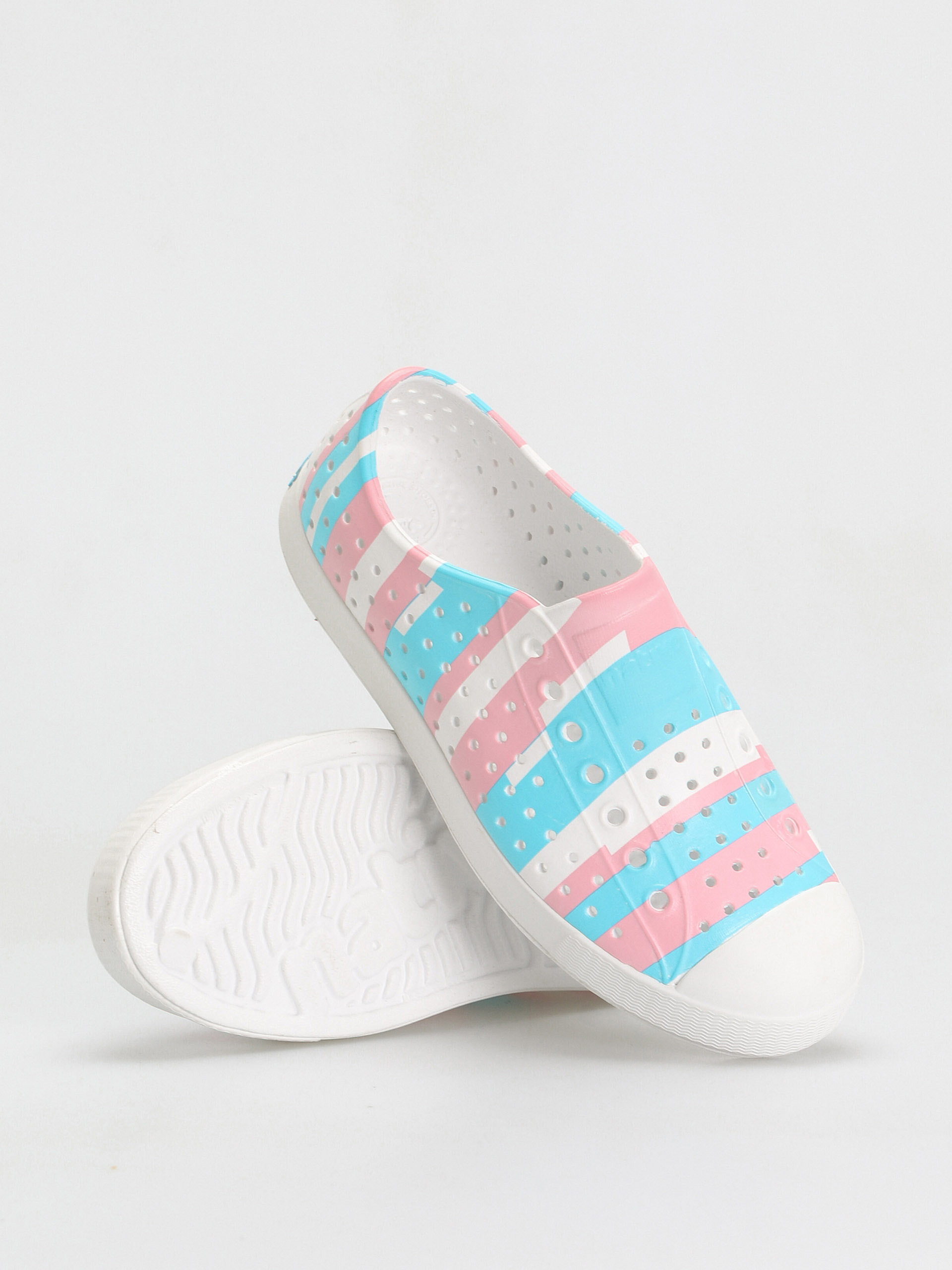 Native Обувки Jefferson Print (shell white/shell white/pastel multi stripe)