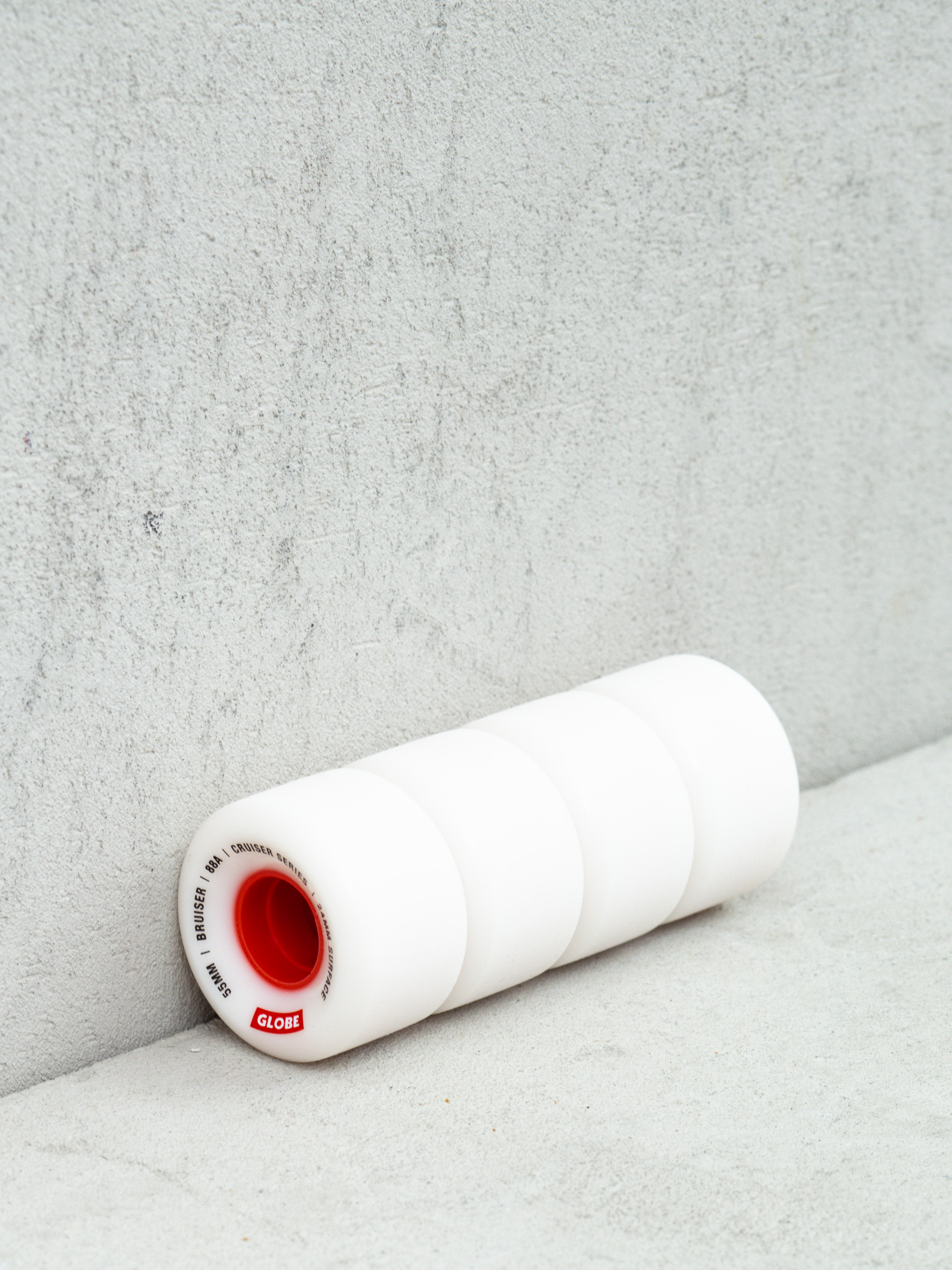 Колелца Globe Bruiser (white/red)