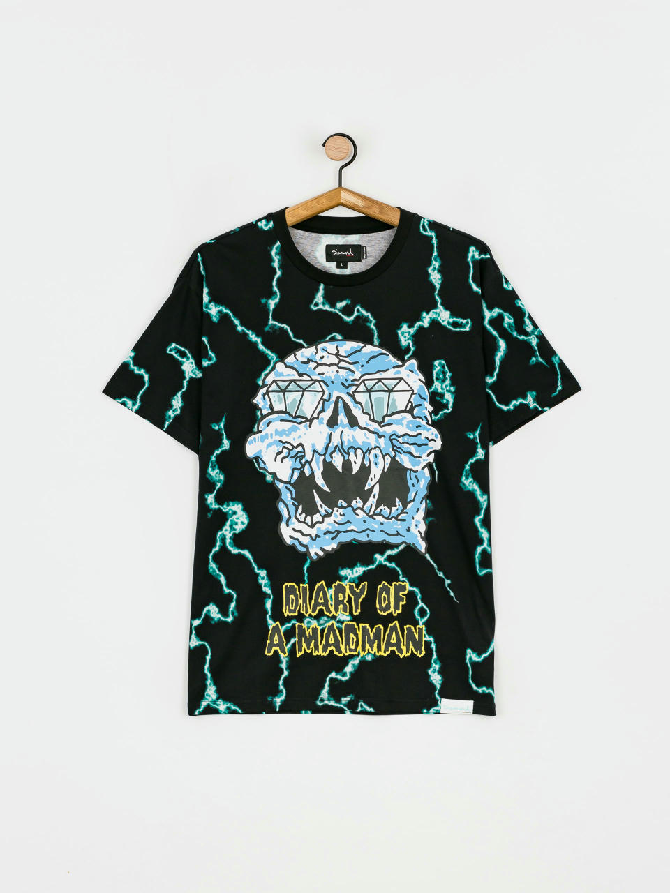 Diamond Supply Co. Тениска Mad Lightning Allover Print (black)