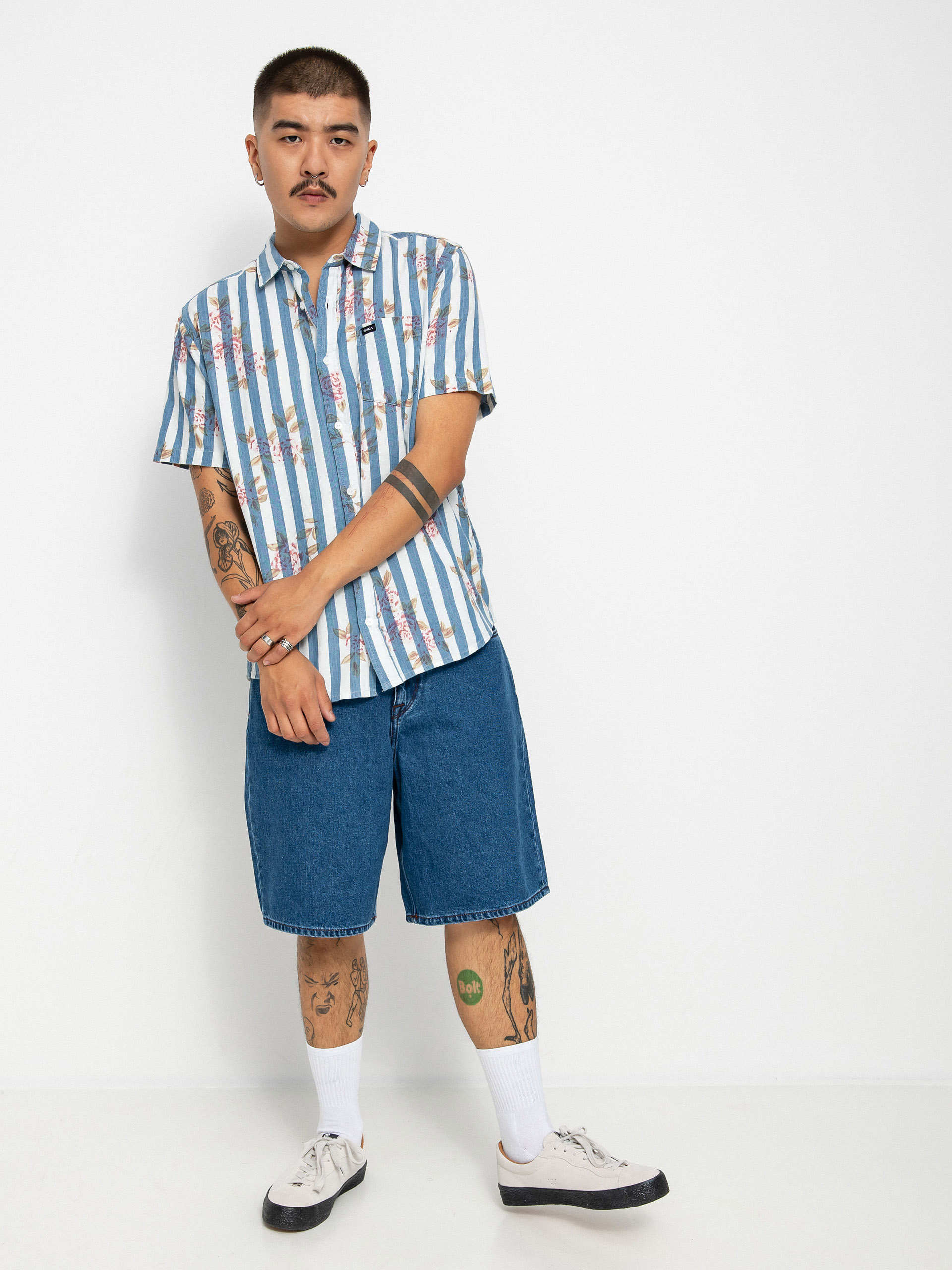 RVCA Риза Harbour (denim floral)