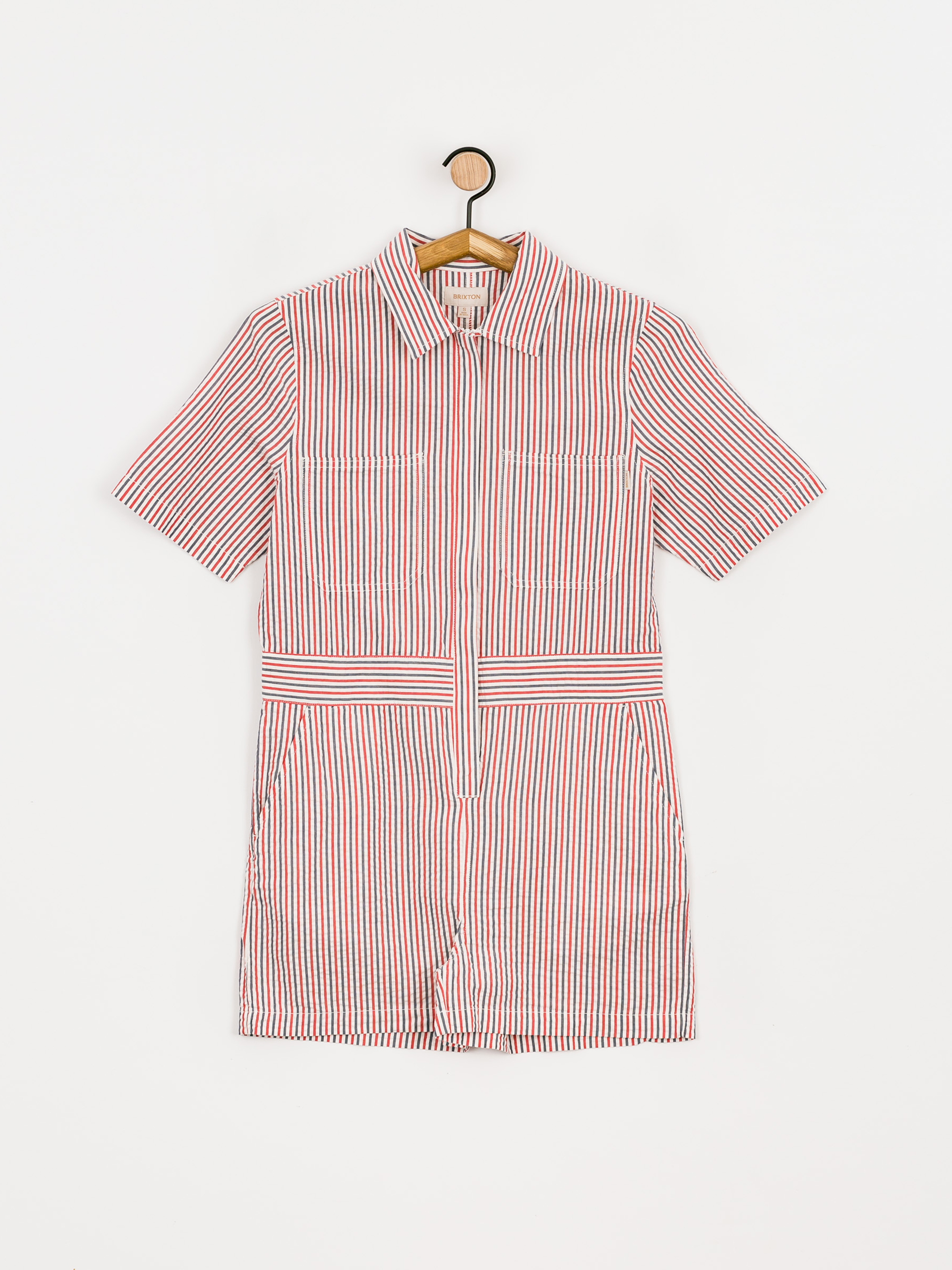 Дамски Brixton комбинезон Mersey Short Coverall (coverall stripe)