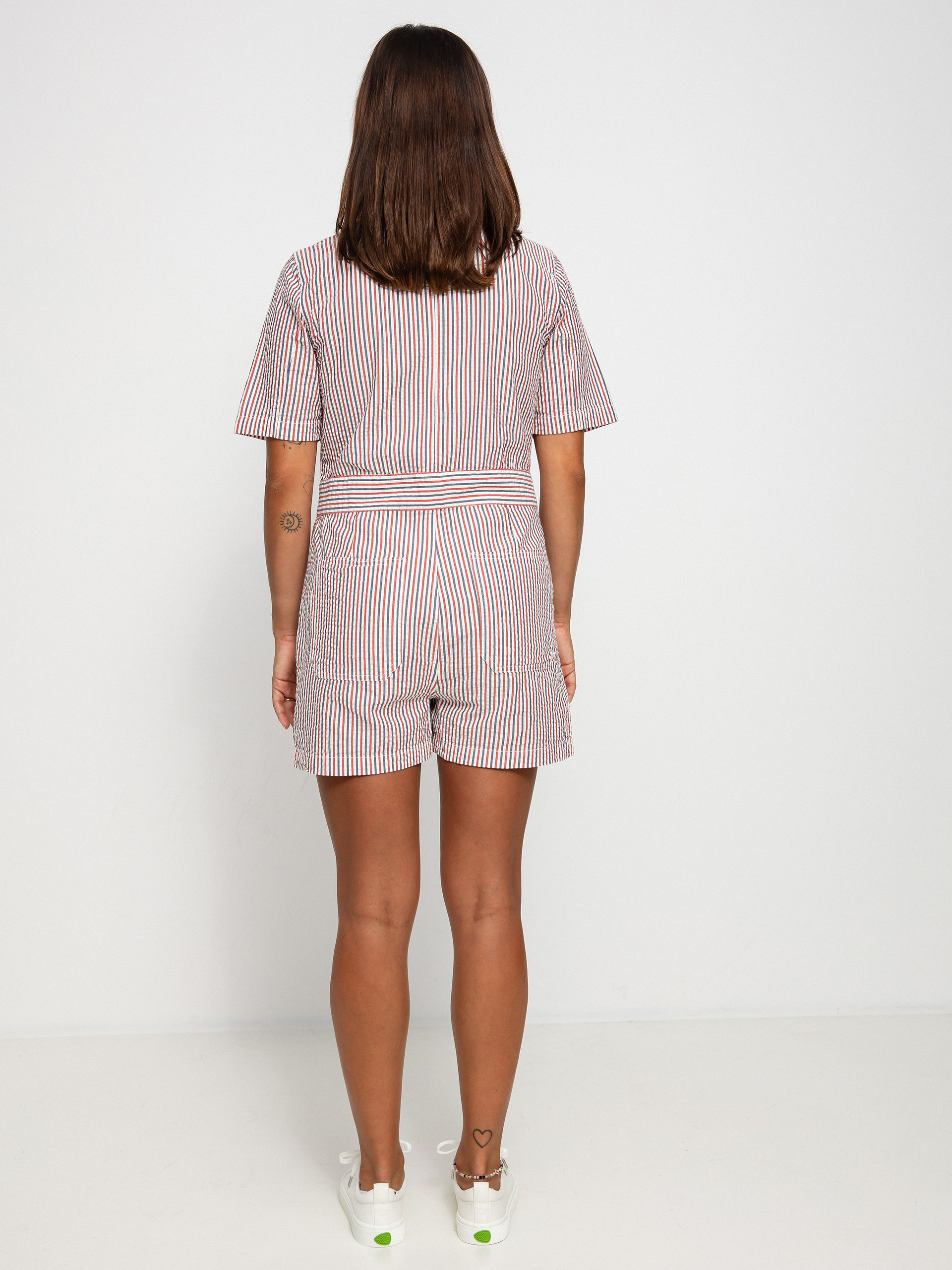 Дамски Brixton комбинезон Mersey Short Coverall (coverall stripe)