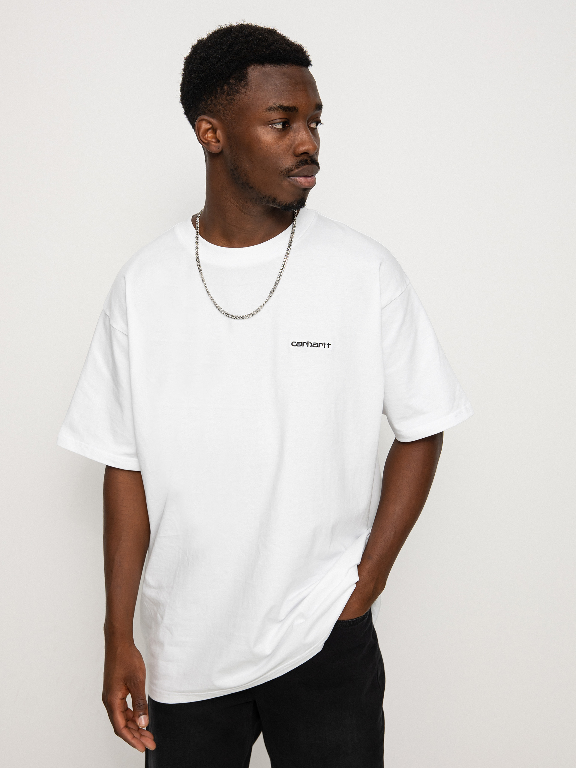 Carhartt WIP u0422u0435u043du0438u0441u043au0430 Script Embroidery (white/black)