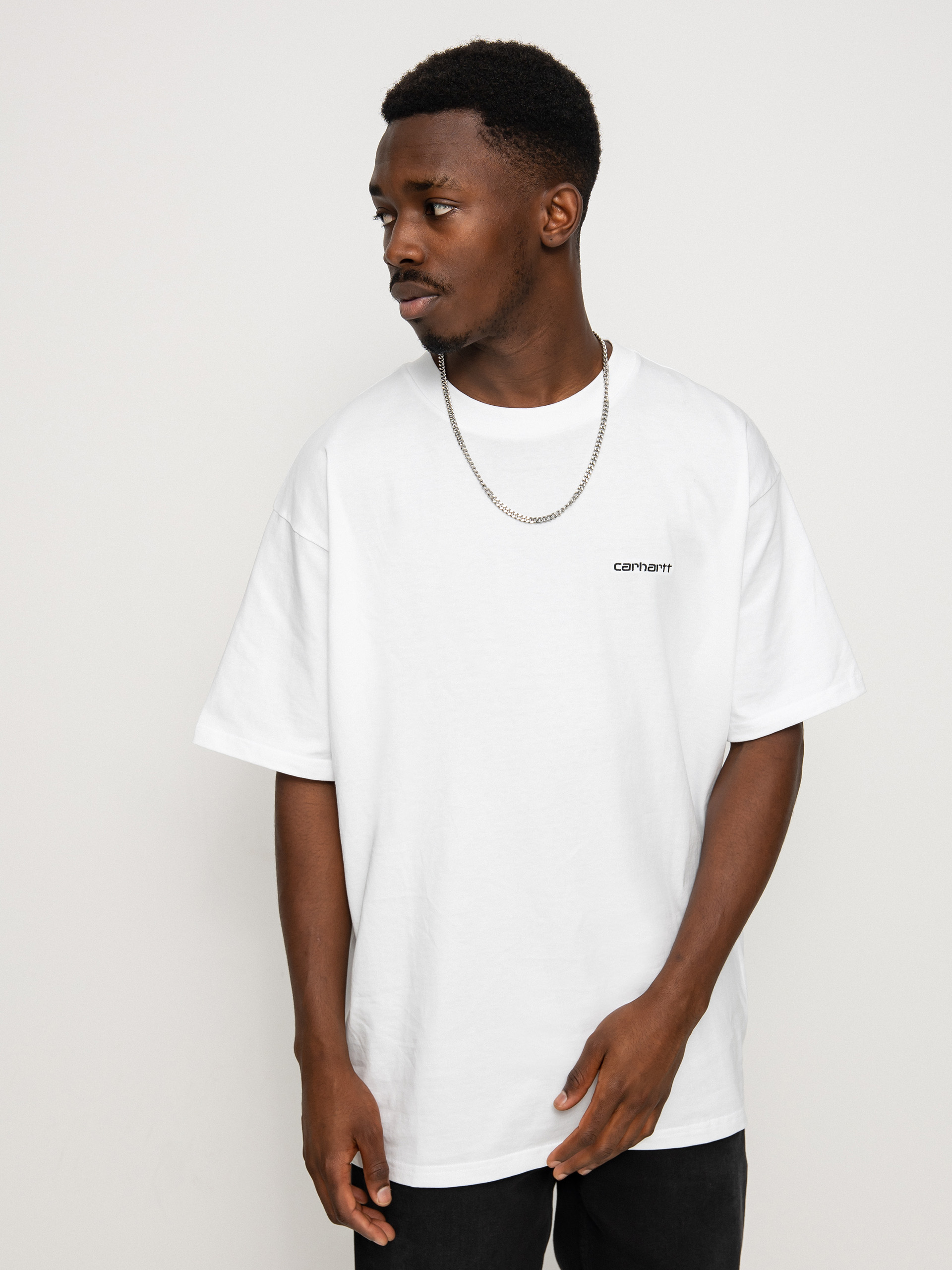 Carhartt WIP Тениска Script Embroidery (white/black)