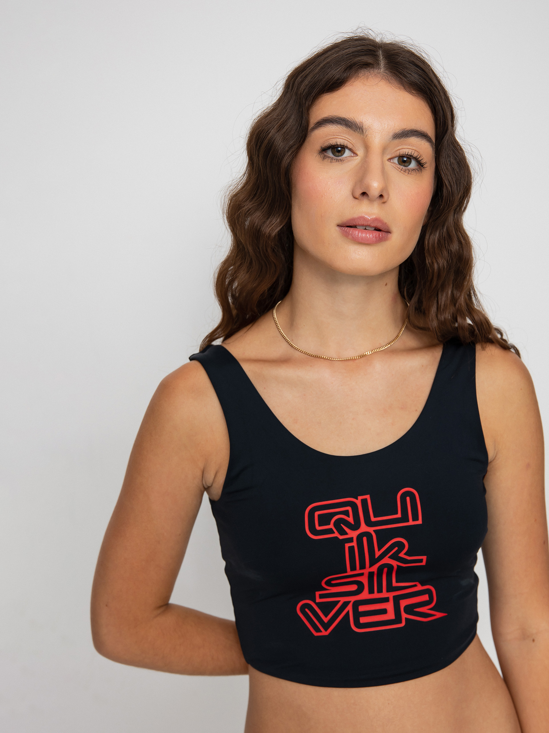 Quiksilver Бельо Góra od bikini X Stranger Things Upside Down Scoop Singlet Wmn (black)