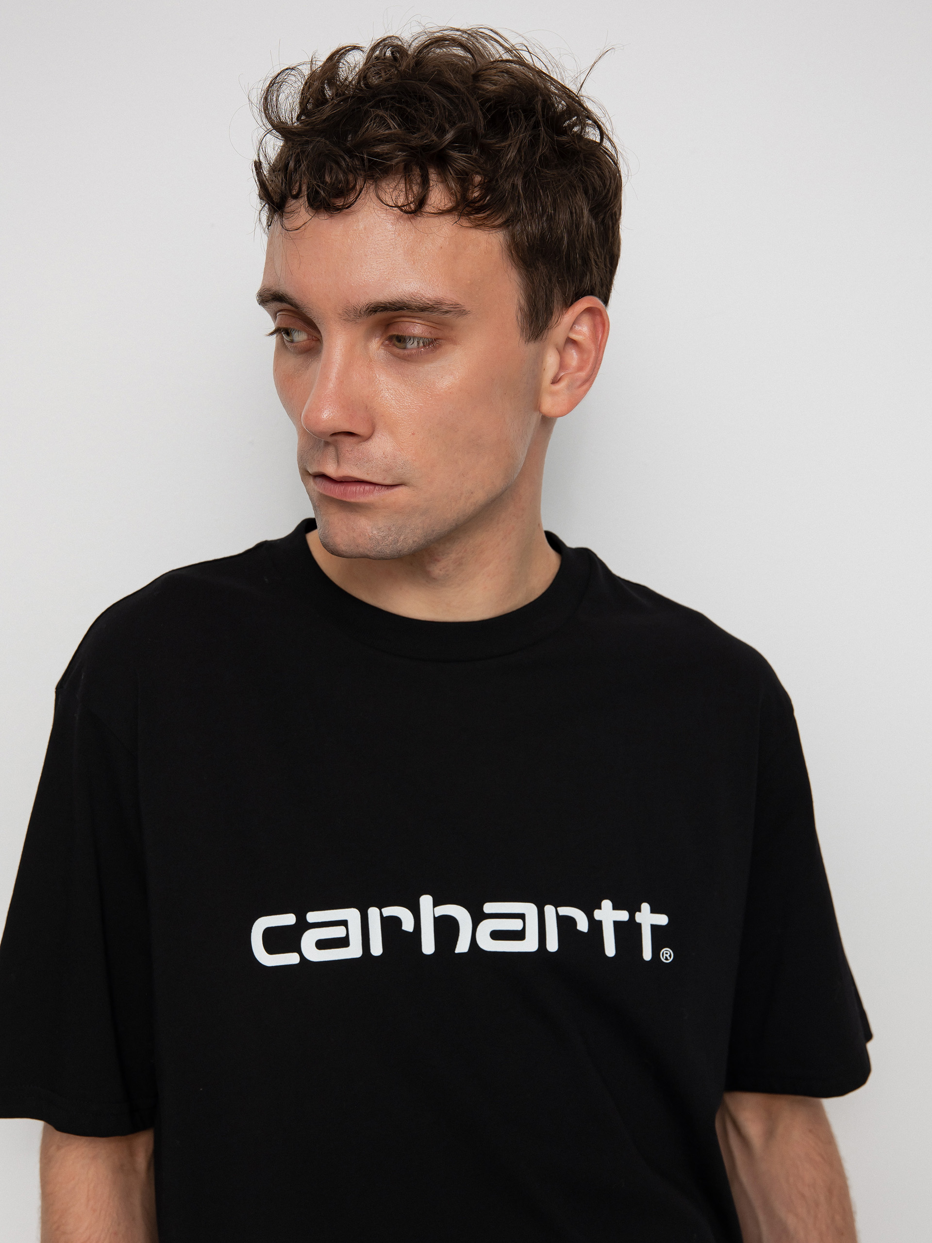Carhartt WIP Тениска Script (black/white)