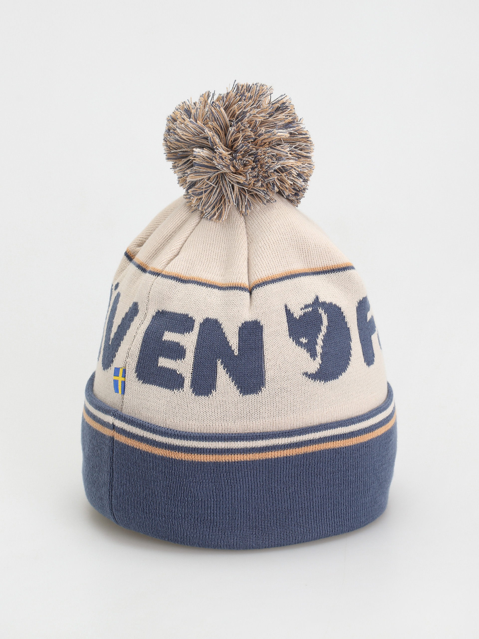 Fjallraven Шапка Pom Hat (chalk white/indigo blue)