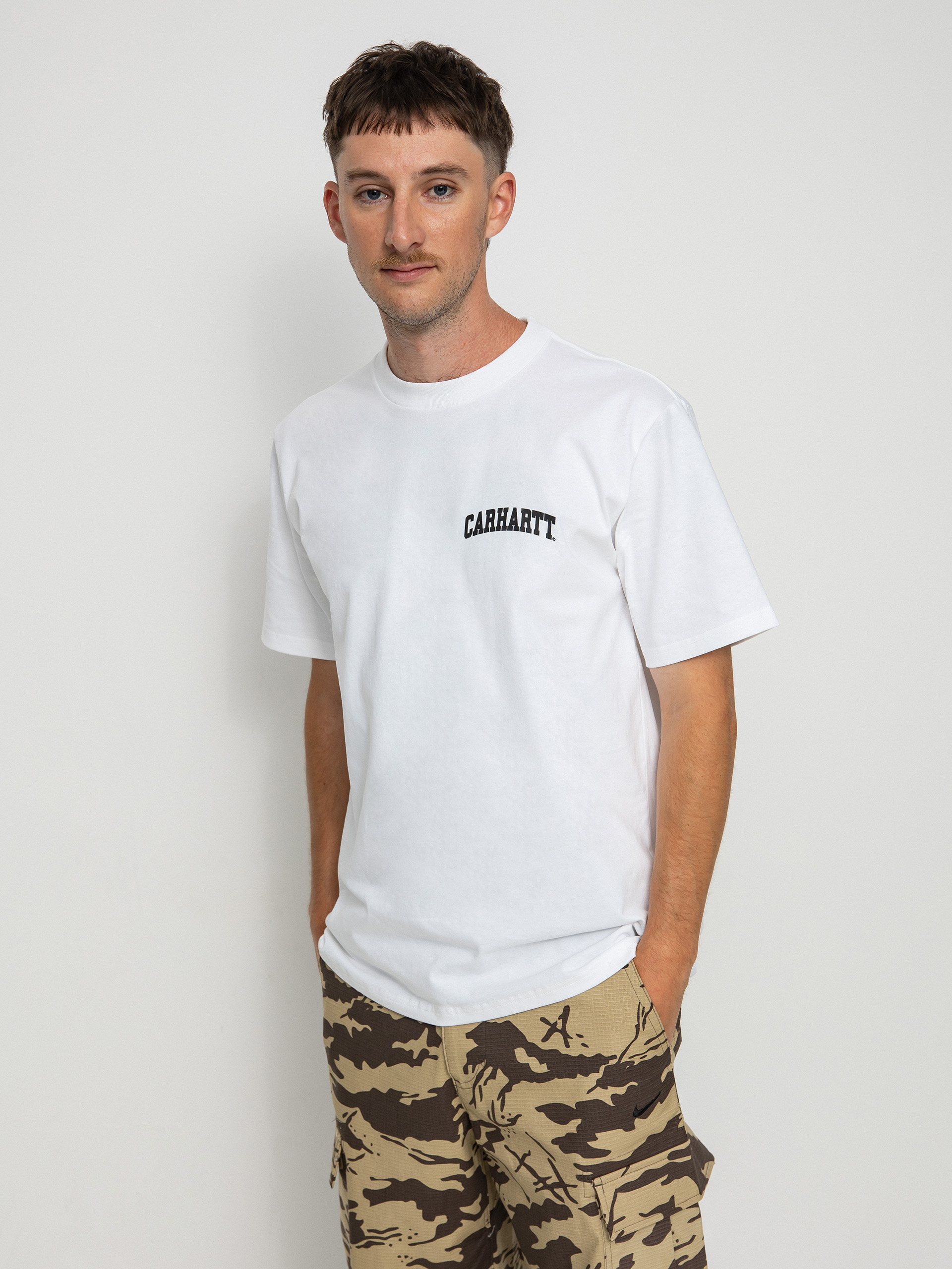 Carhartt WIP Тениска University Script (white/black)