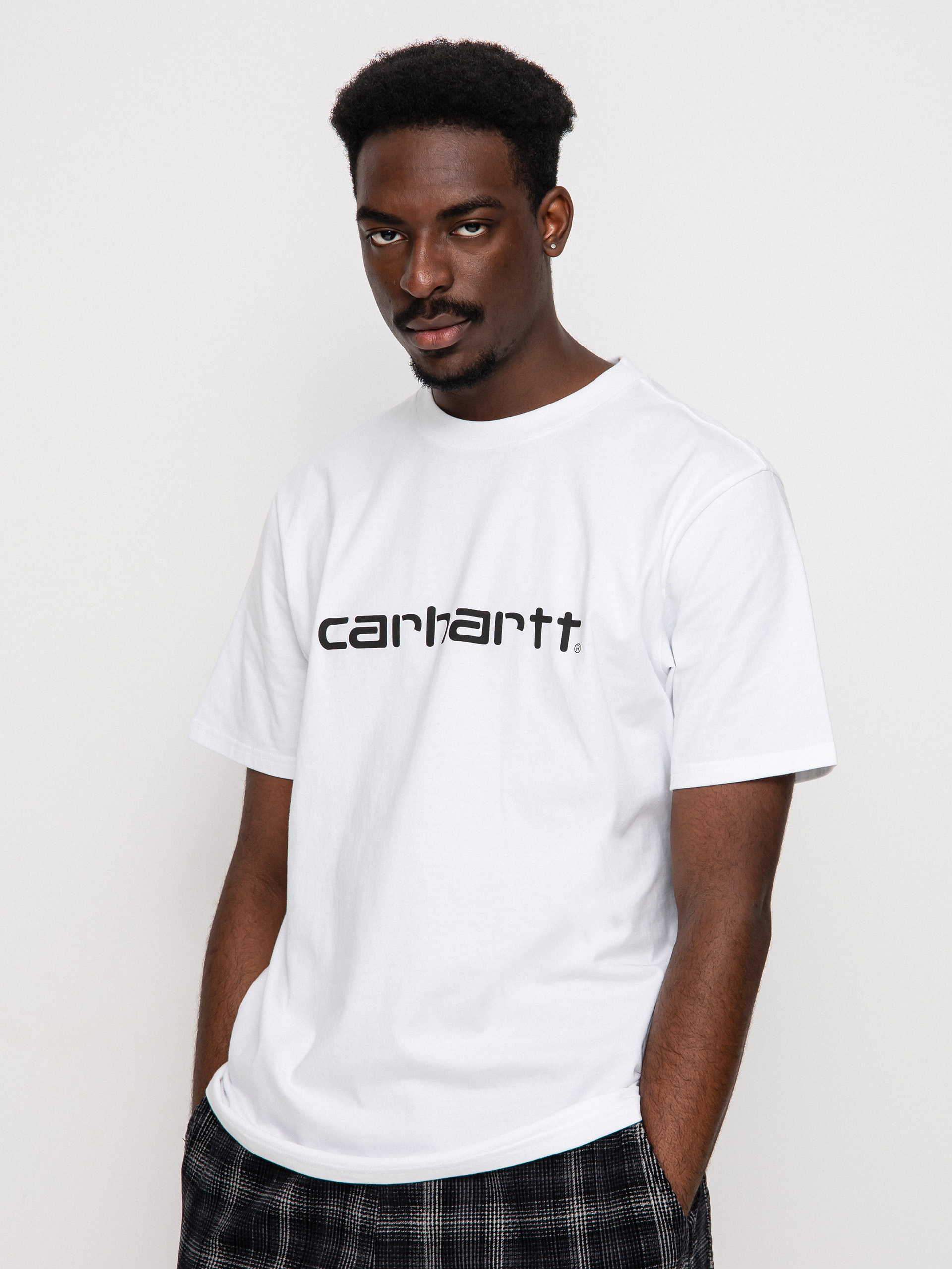 Carhartt WIP Тениска Script (white/black)