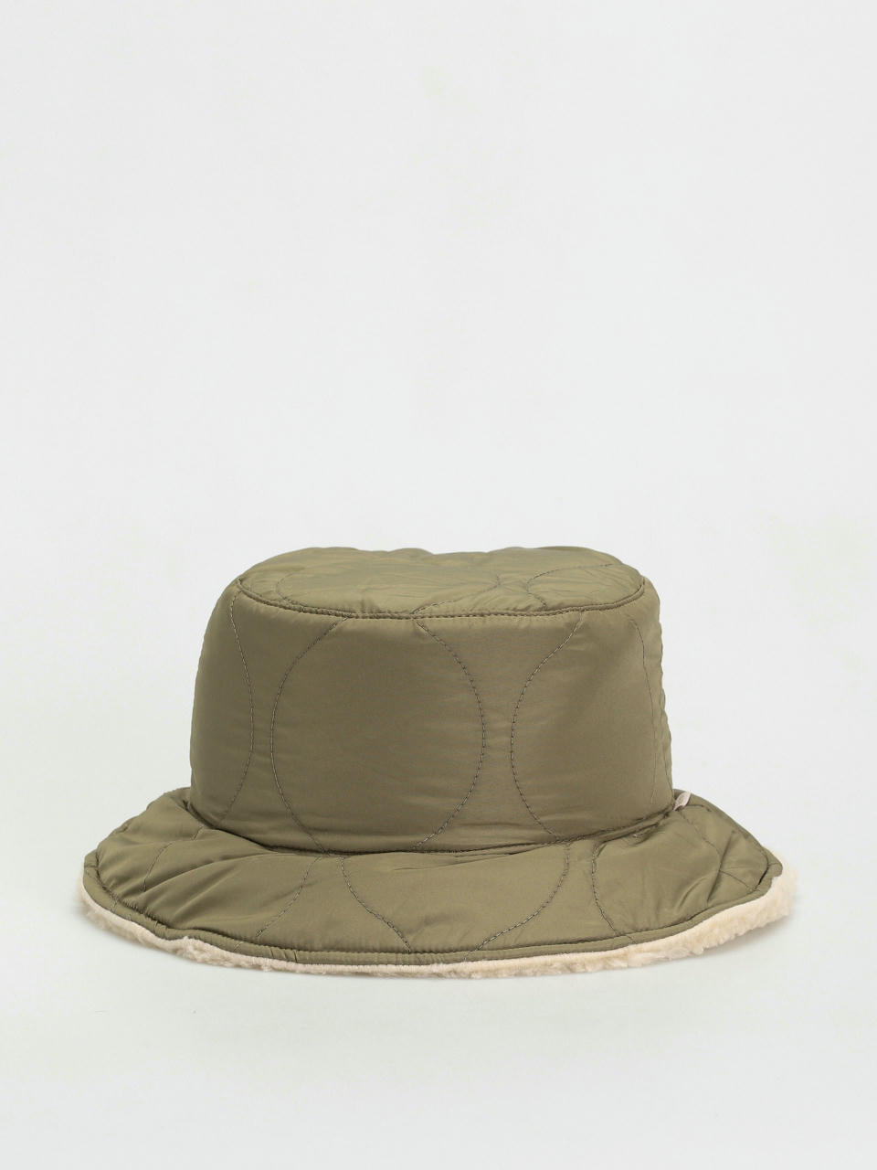 Brixton Шапка с периферия Petra Reversible Bucket Hat Wmn (military olive/dove sherpa)