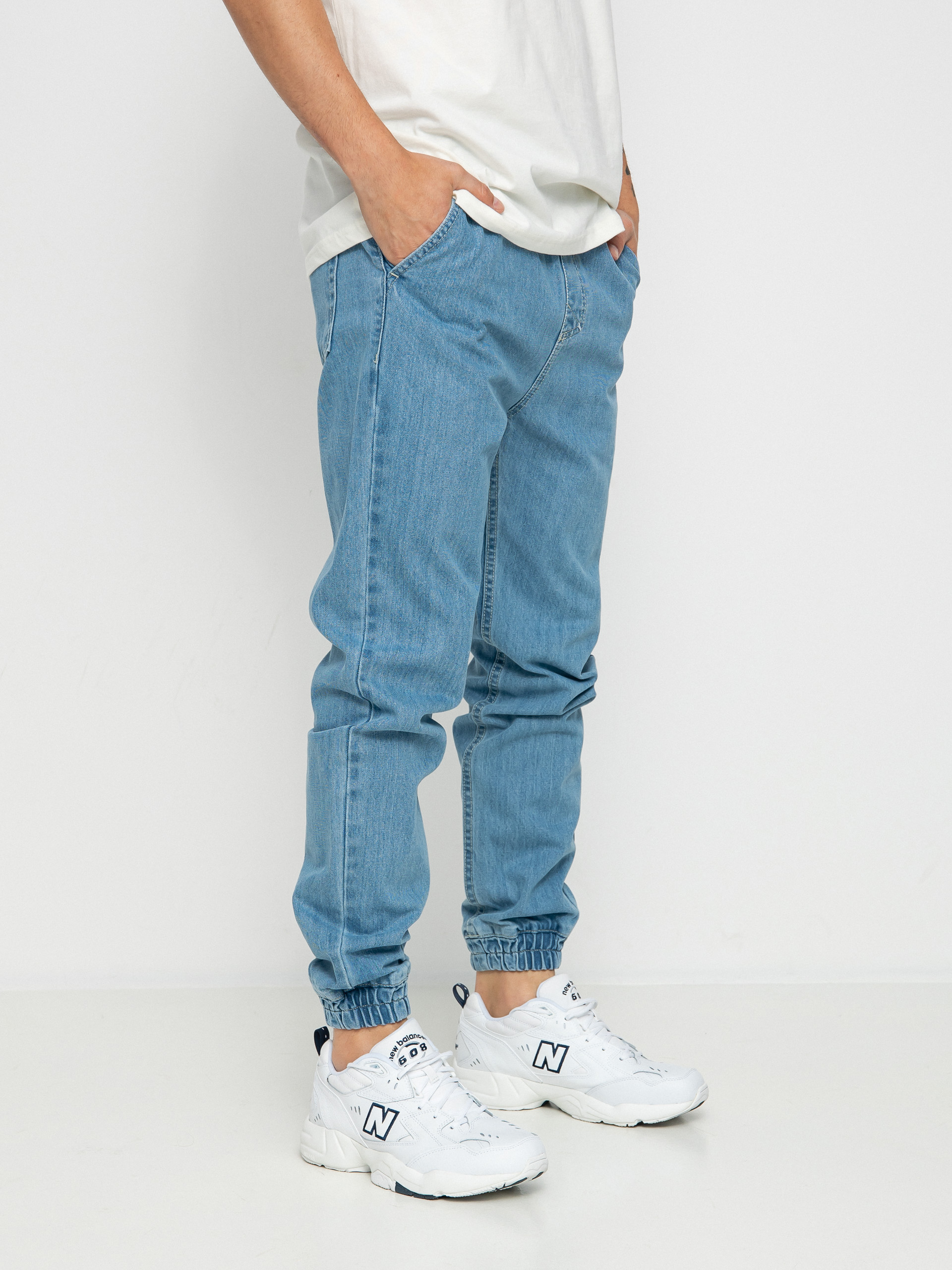 MassDnm Панталони Signature 2.0 Joggers Jeans Sneaker Fit (light blue)